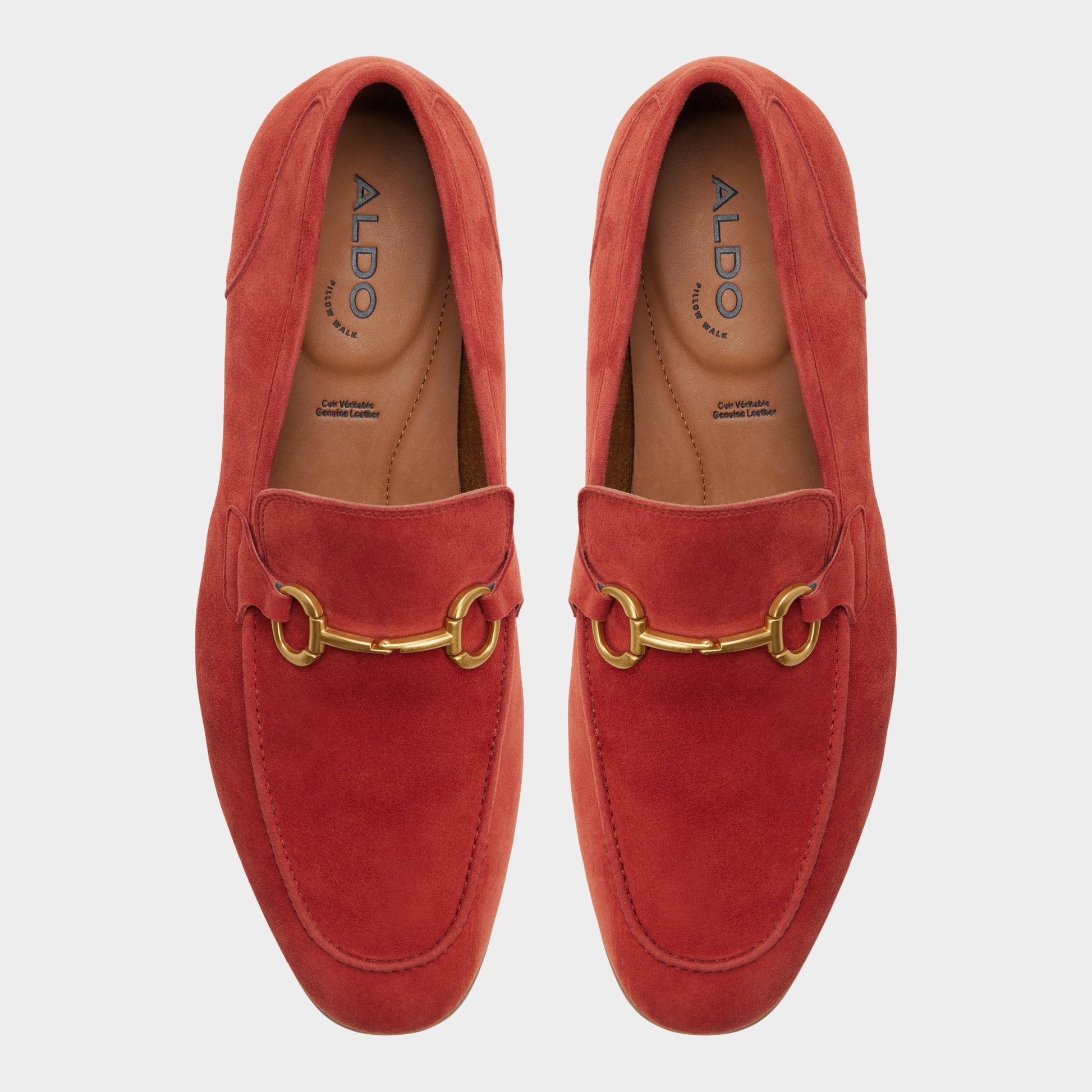 Top-down view of the Medium red Torrance Loafer