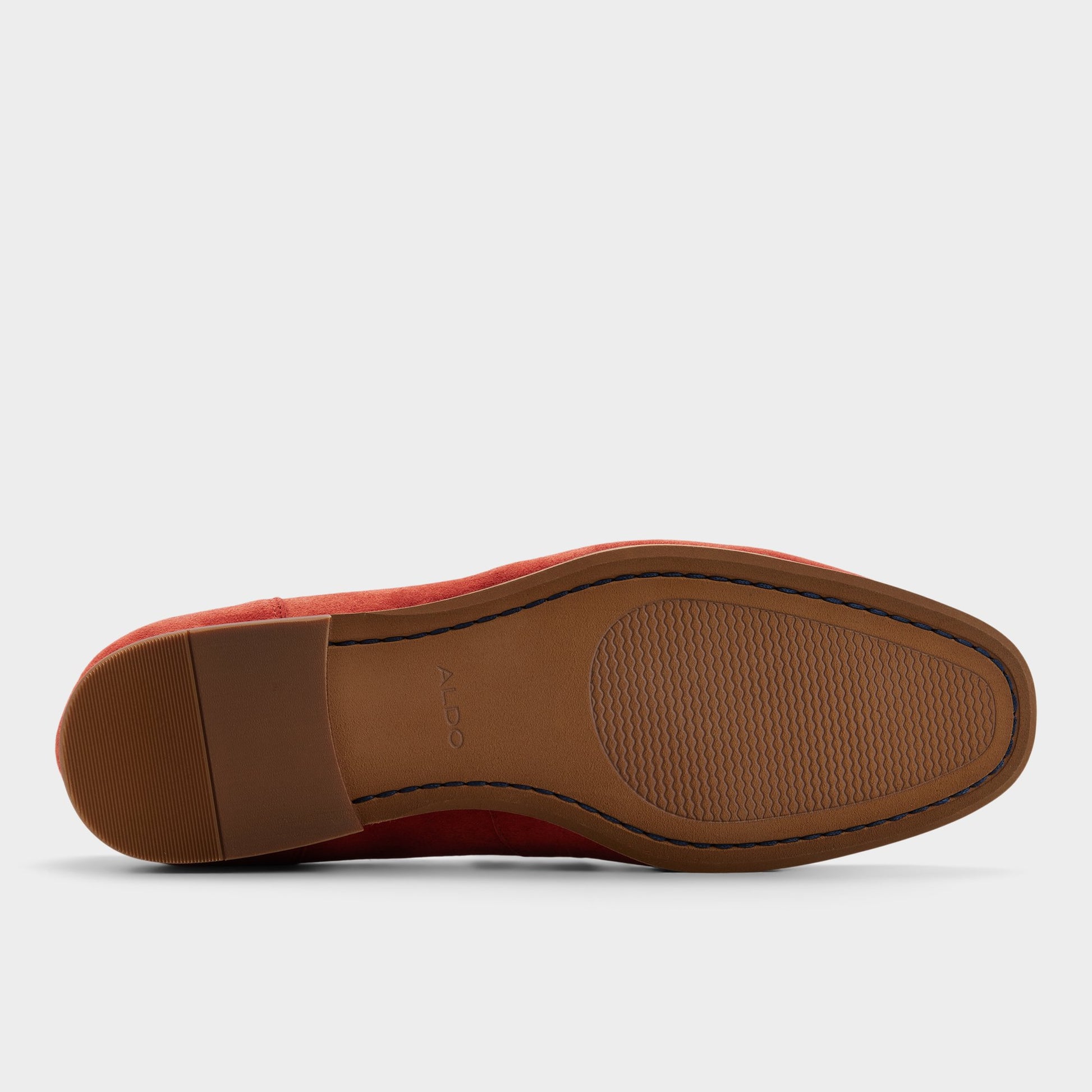 View of Medium red Torrance Loafer's sole