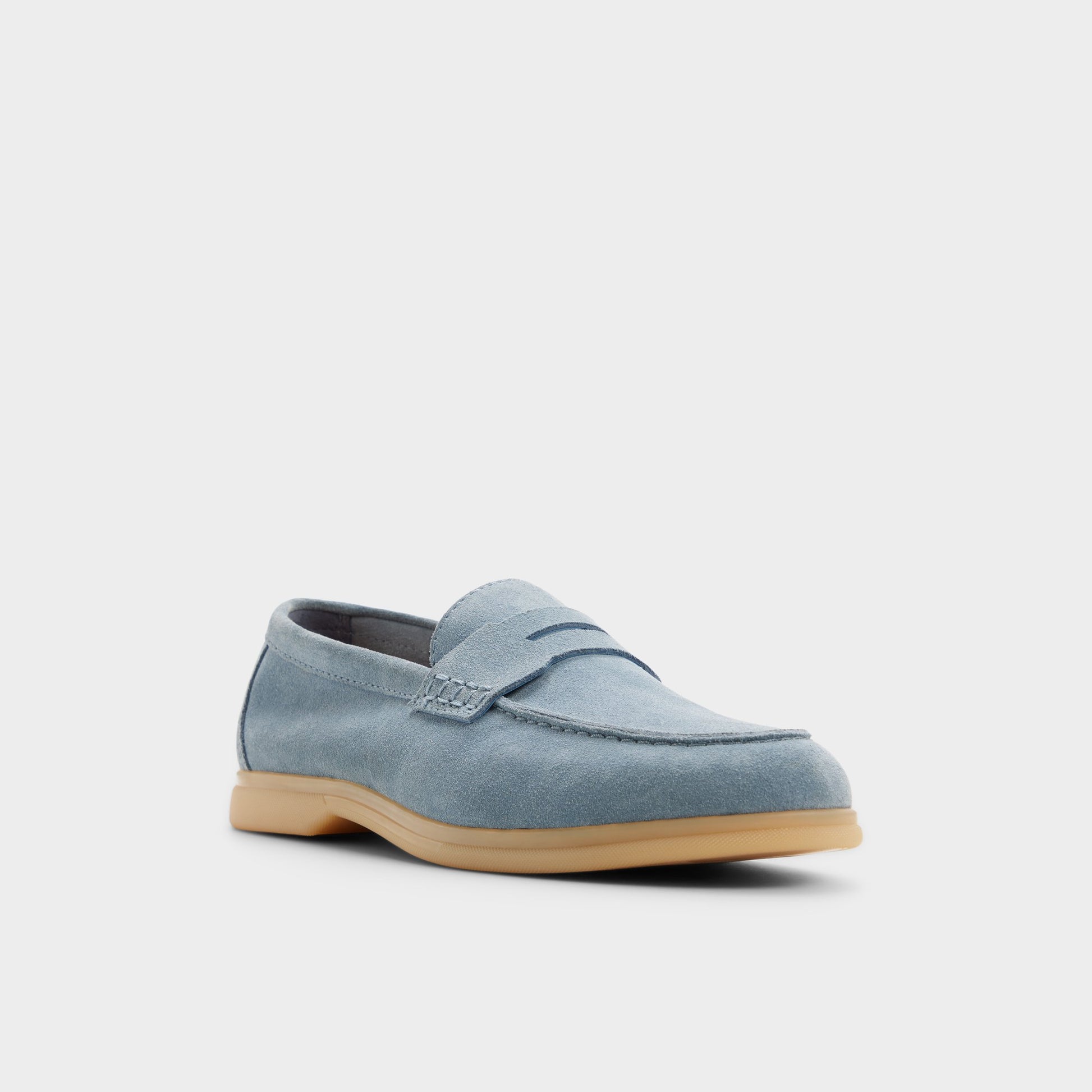 Three-quarter angle of Light/pastel blue Ecko Slip-on's front side