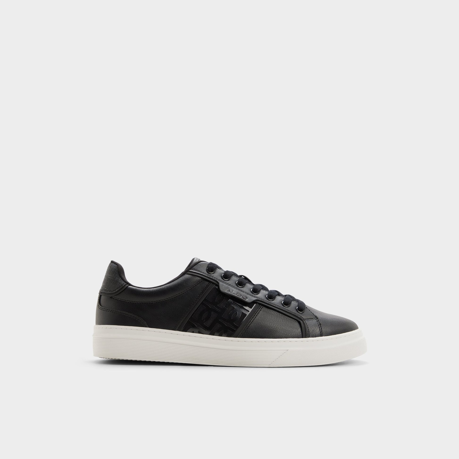 Main View of Black combo Courtline Low top sneaker for Mens