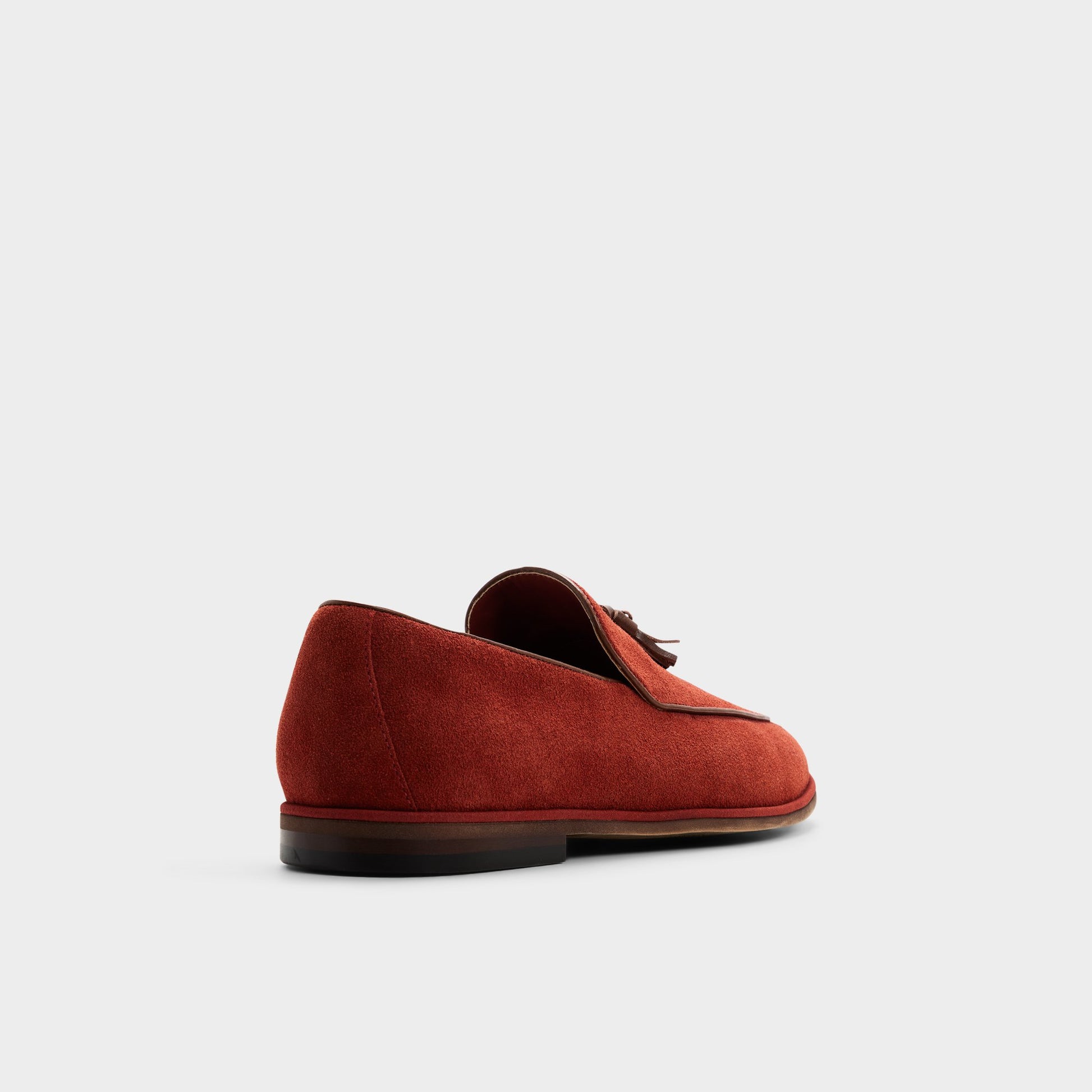 Three-quarter angle of Medium red Hollow Loafer's back side