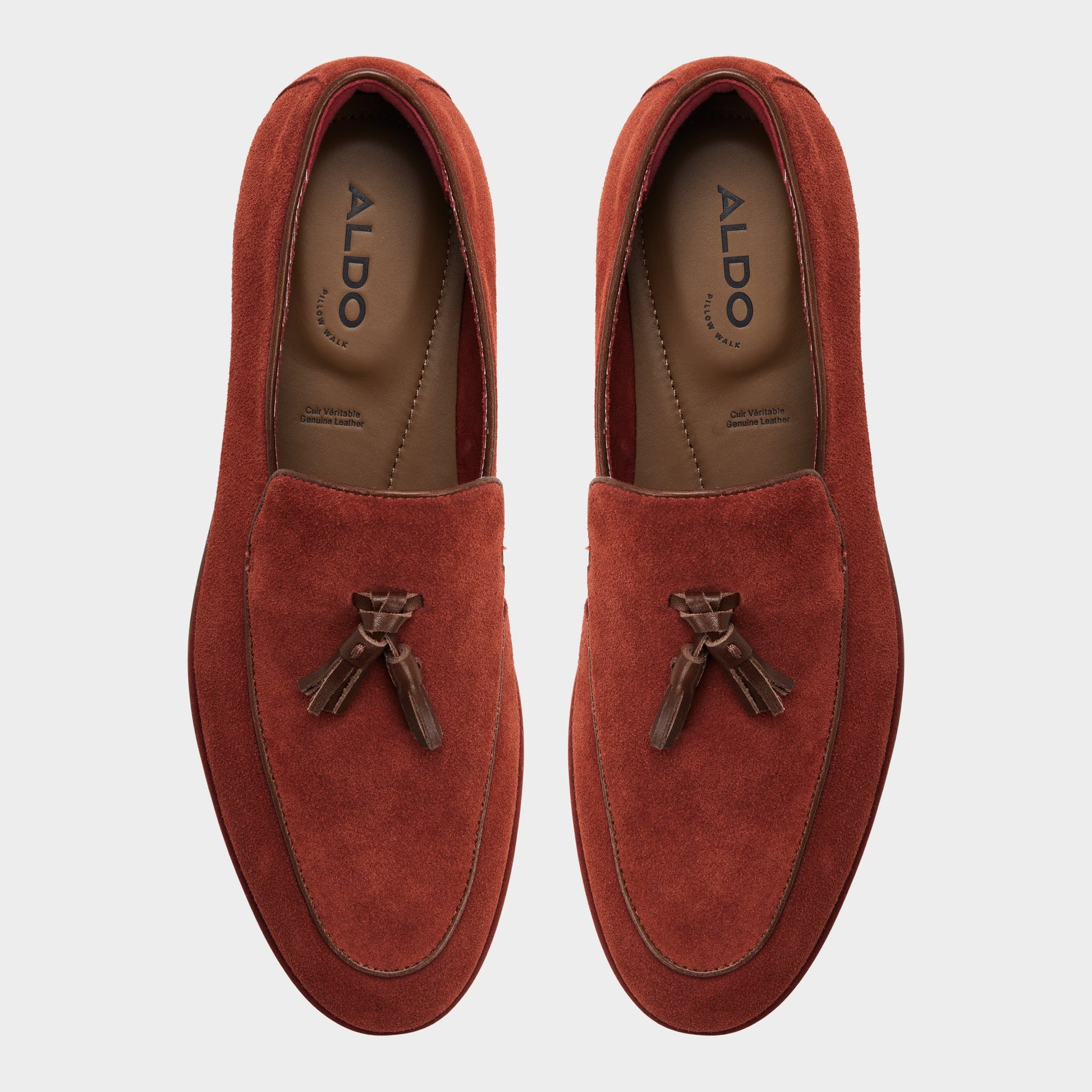 Top-down view of the Medium red Hollow Loafer