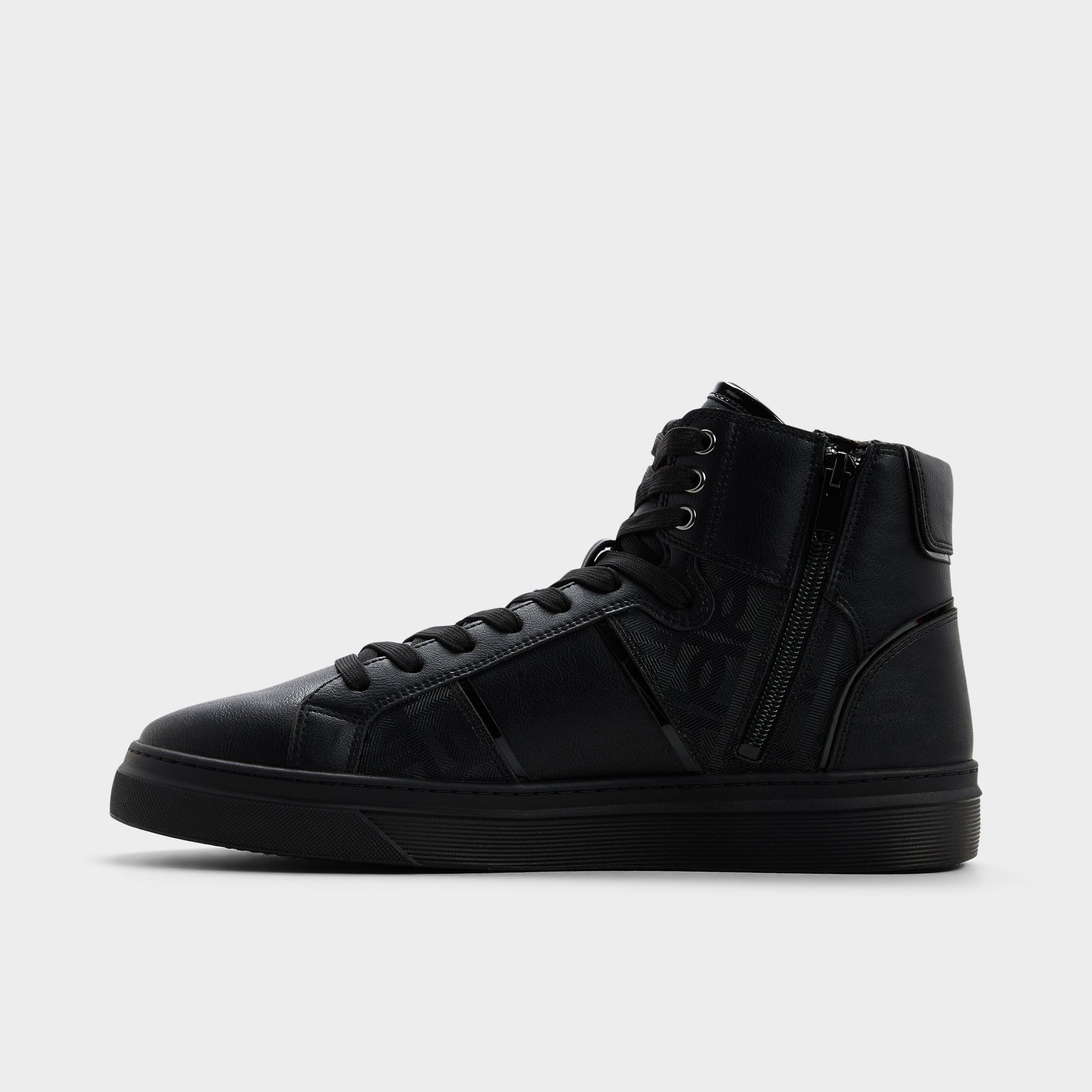 Side view of Black Jenner High top sneaker