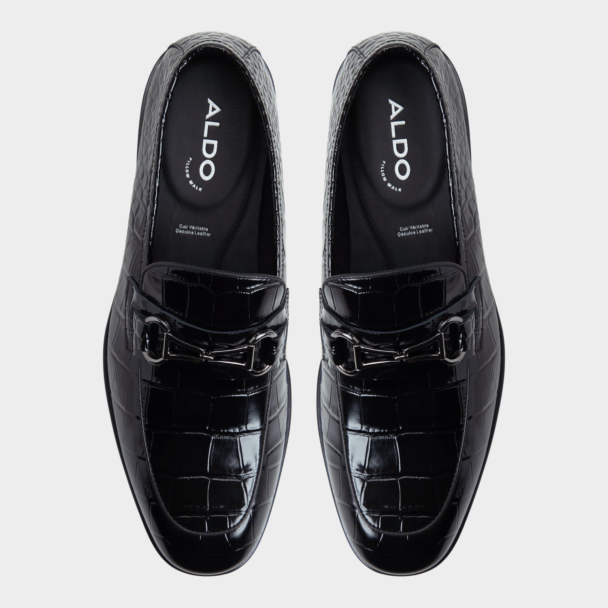 Vue de dessus de la Noir combo Walters Mocassin