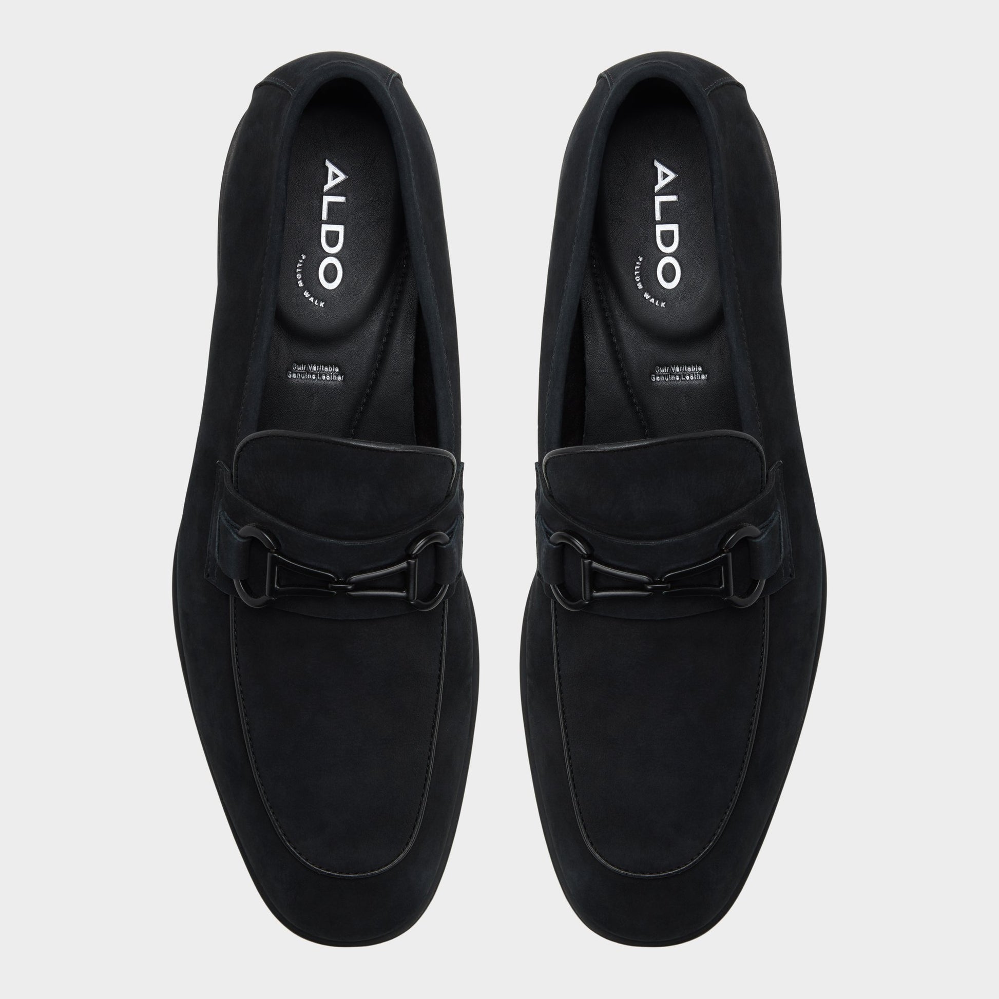 Top-down view of the Black/black Walters Loafer