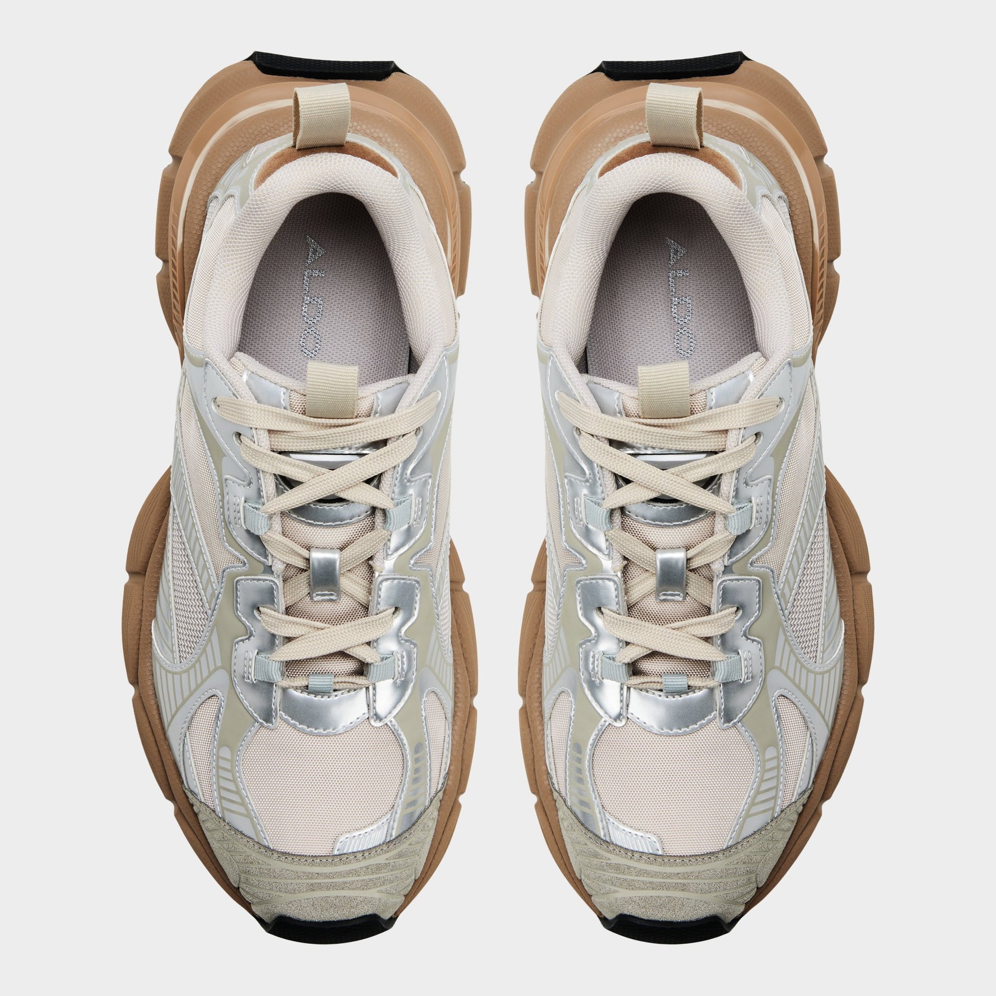 Top-down view of the Taupe primary - multi Jensen Low top sneaker