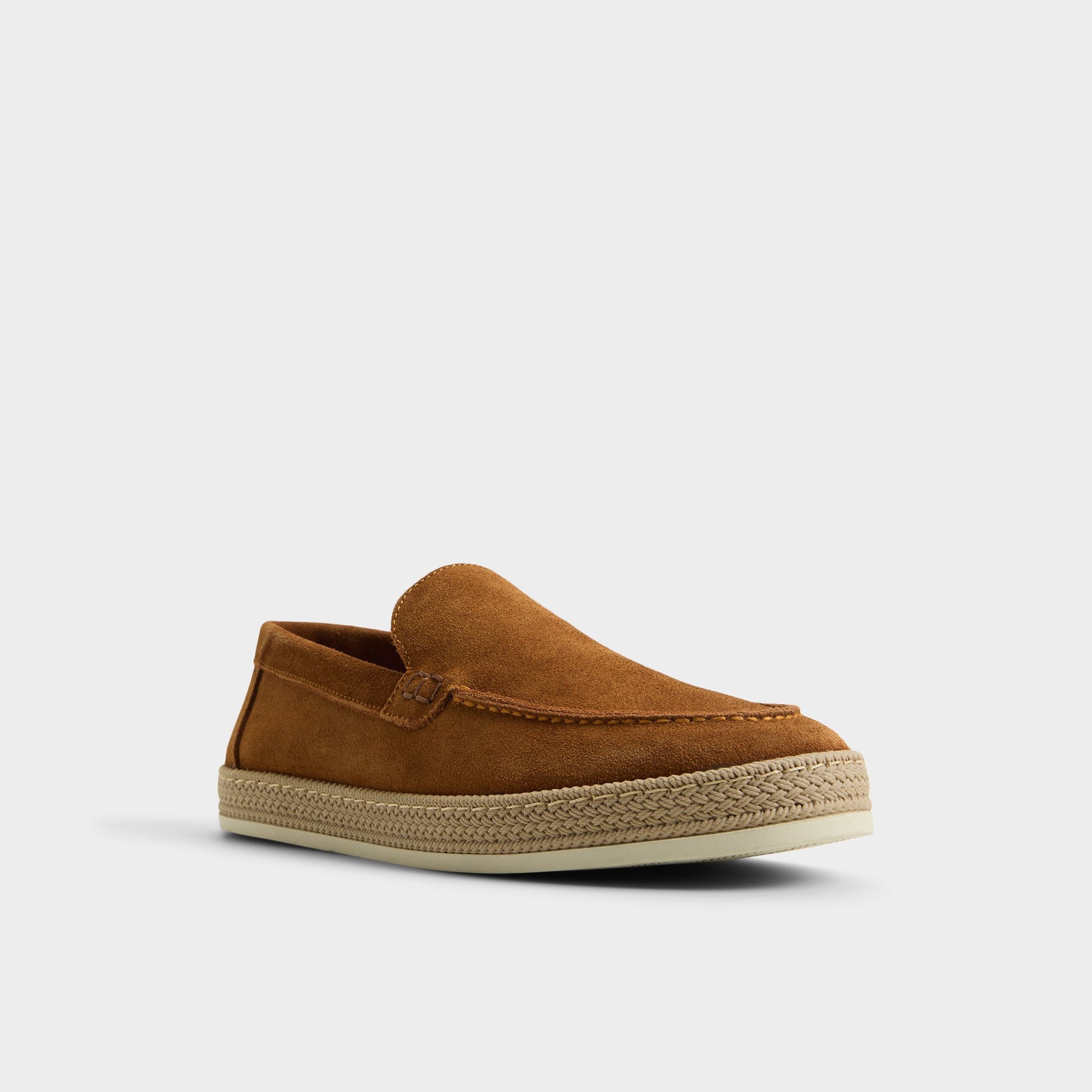 Three-quarter angle of Cognac Cliffe Slip-on's front side