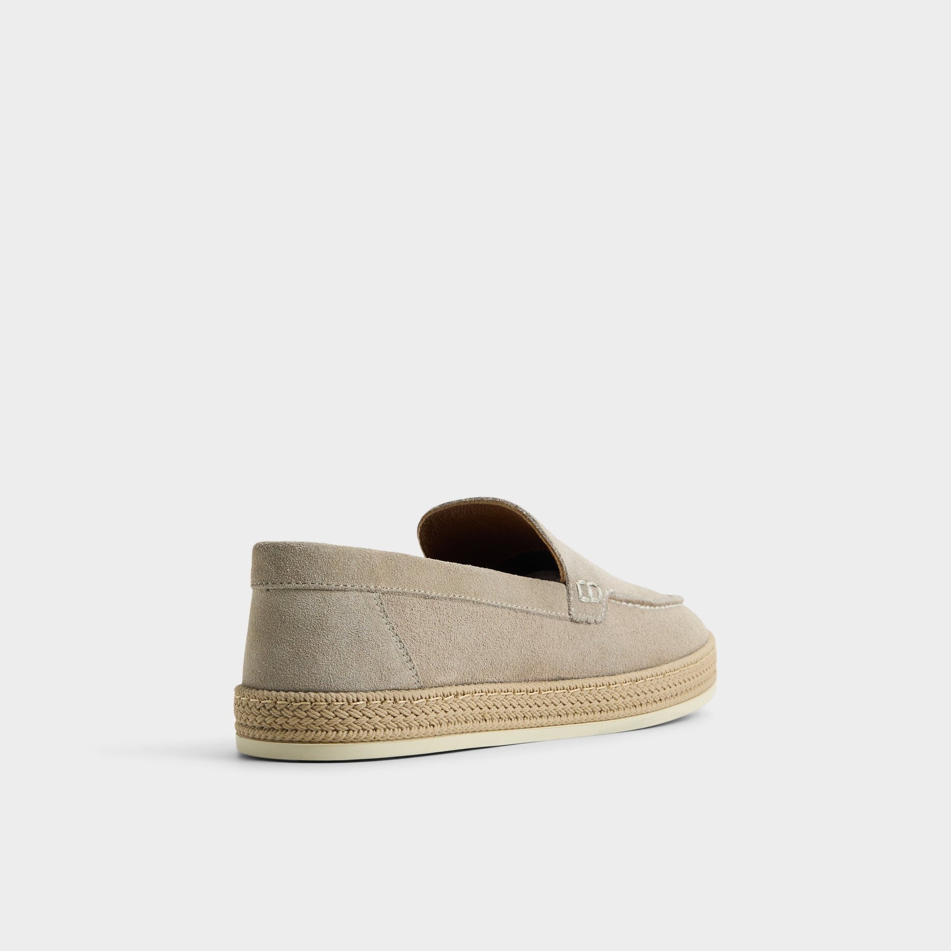 Three-quarter angle of Taupe Cliffe Slip-on's back side