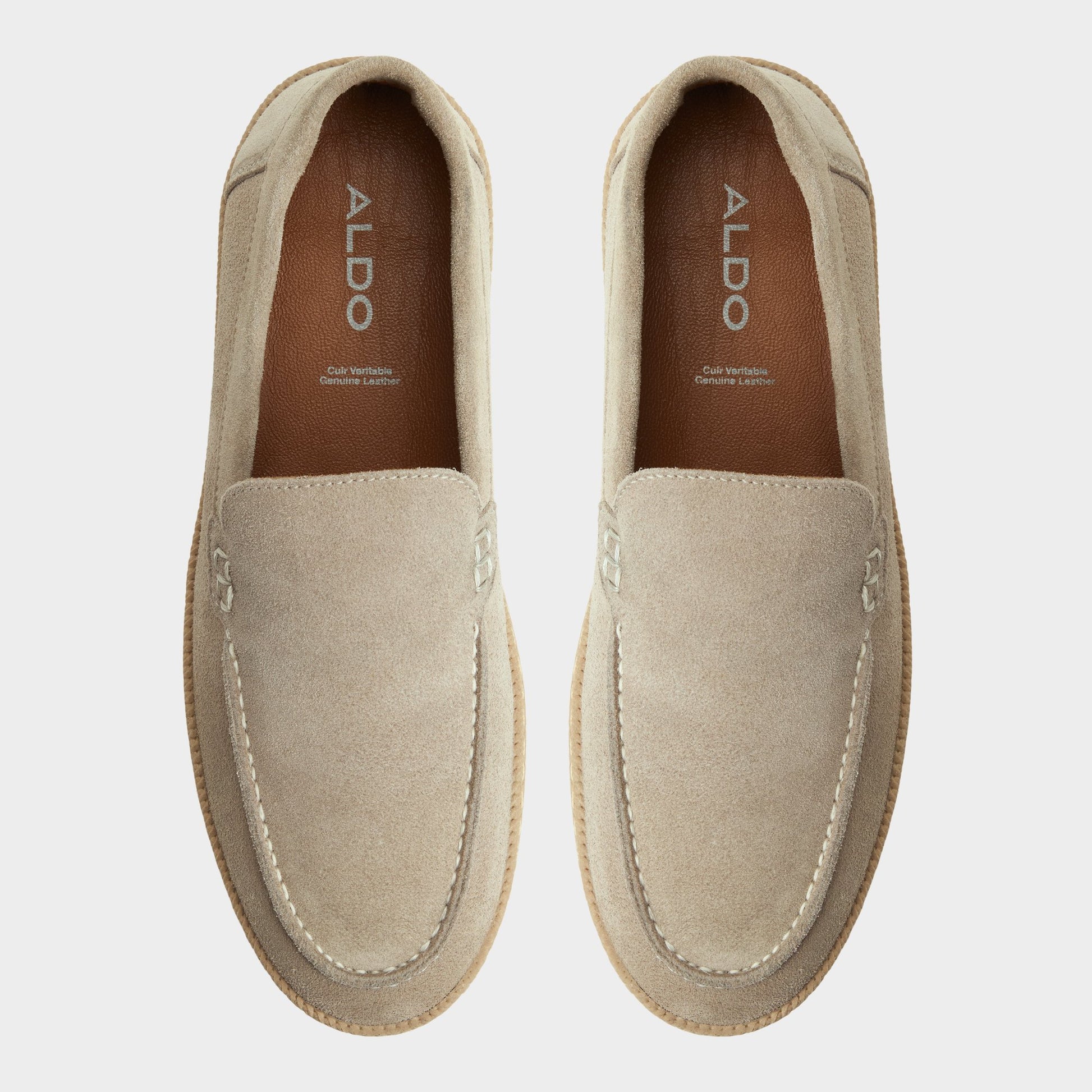 Top-down view of the Taupe Cliffe Slip-on