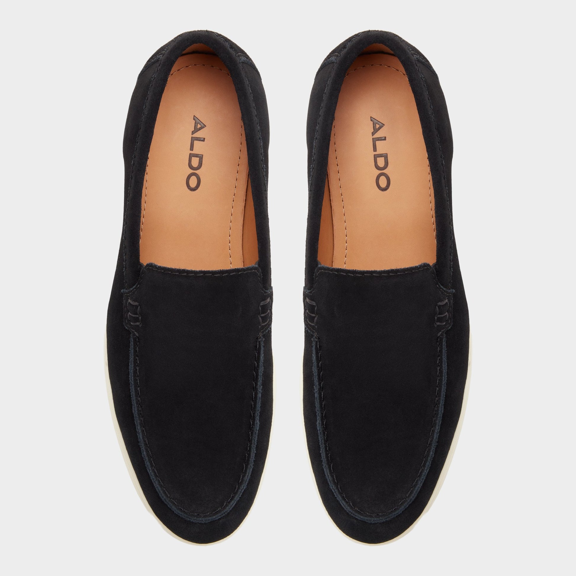 Top-down view of the Black Dolan Slip-on