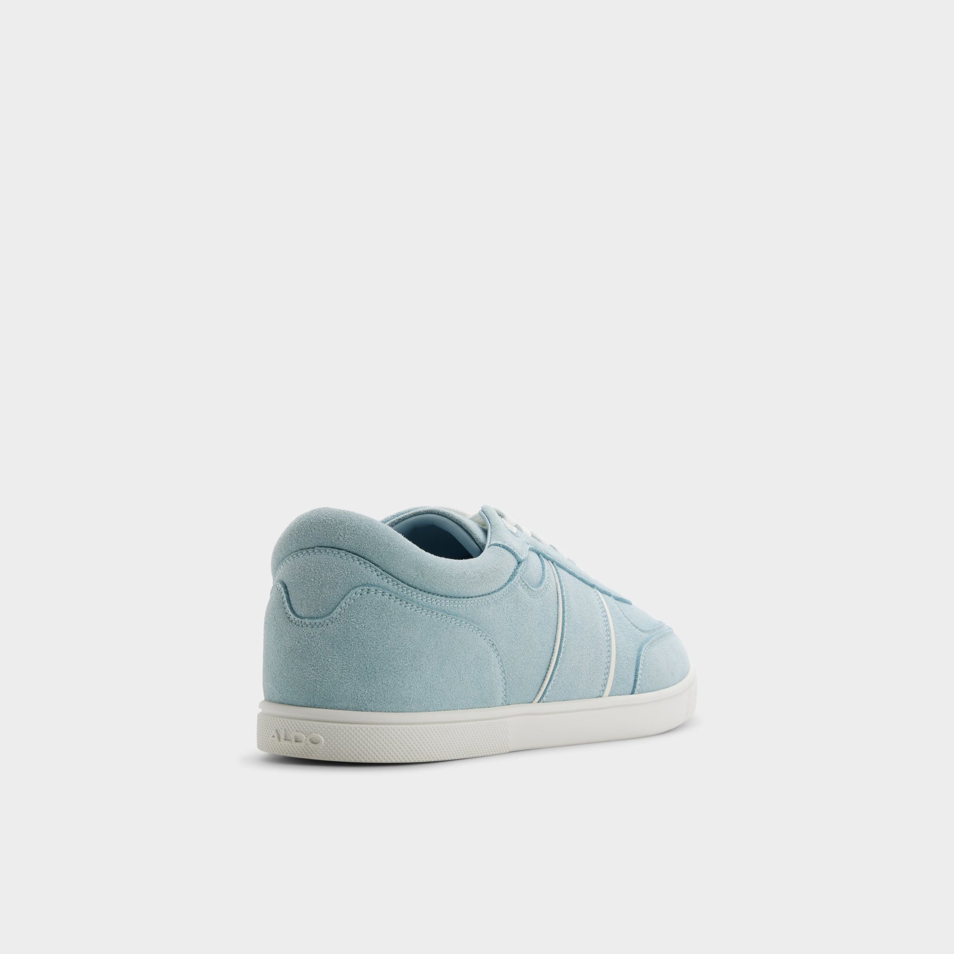 Three-quarter angle of Light/pastel blue Whirl Low top sneaker's back side
