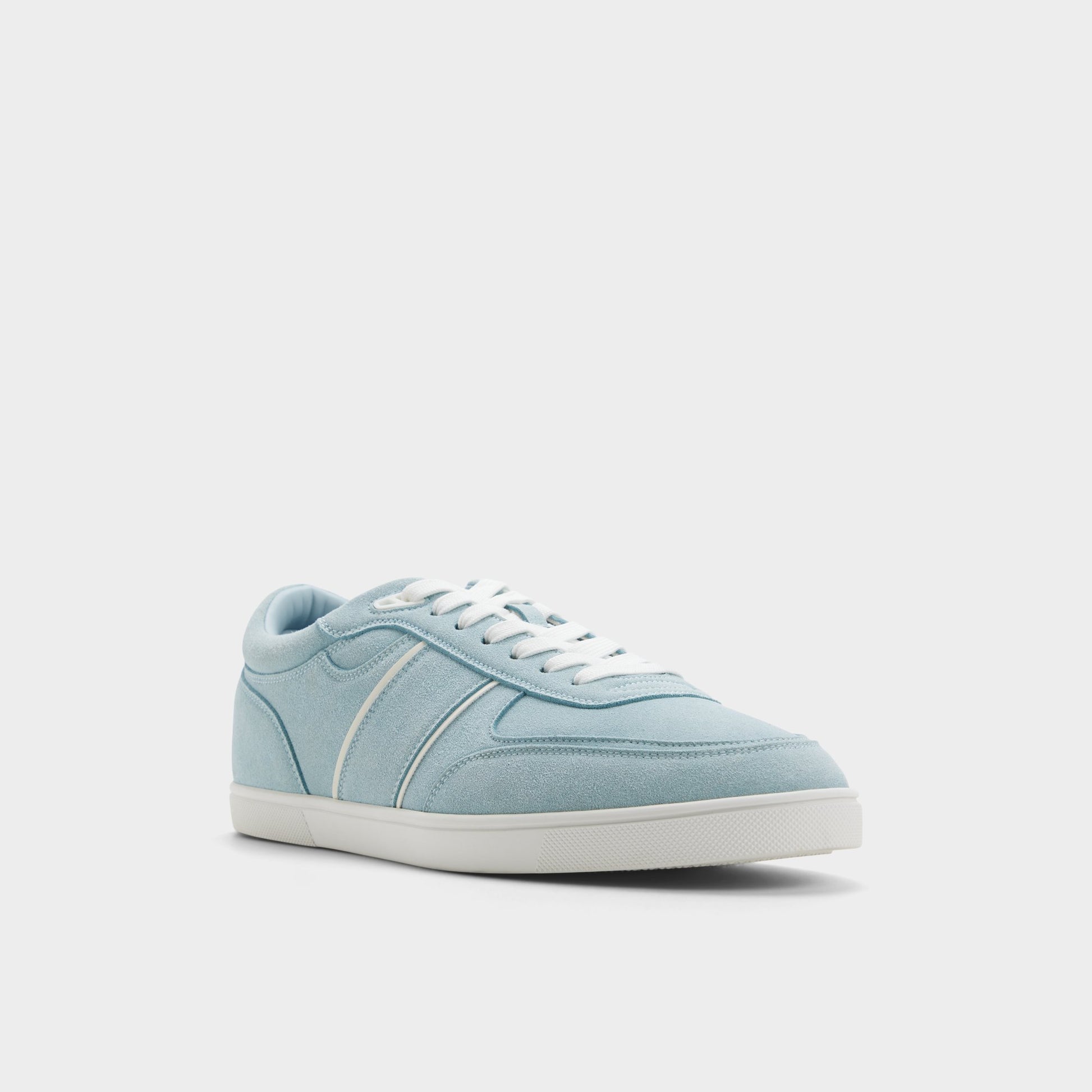 Three-quarter angle of Light/pastel blue Whirl Low top sneaker's front side