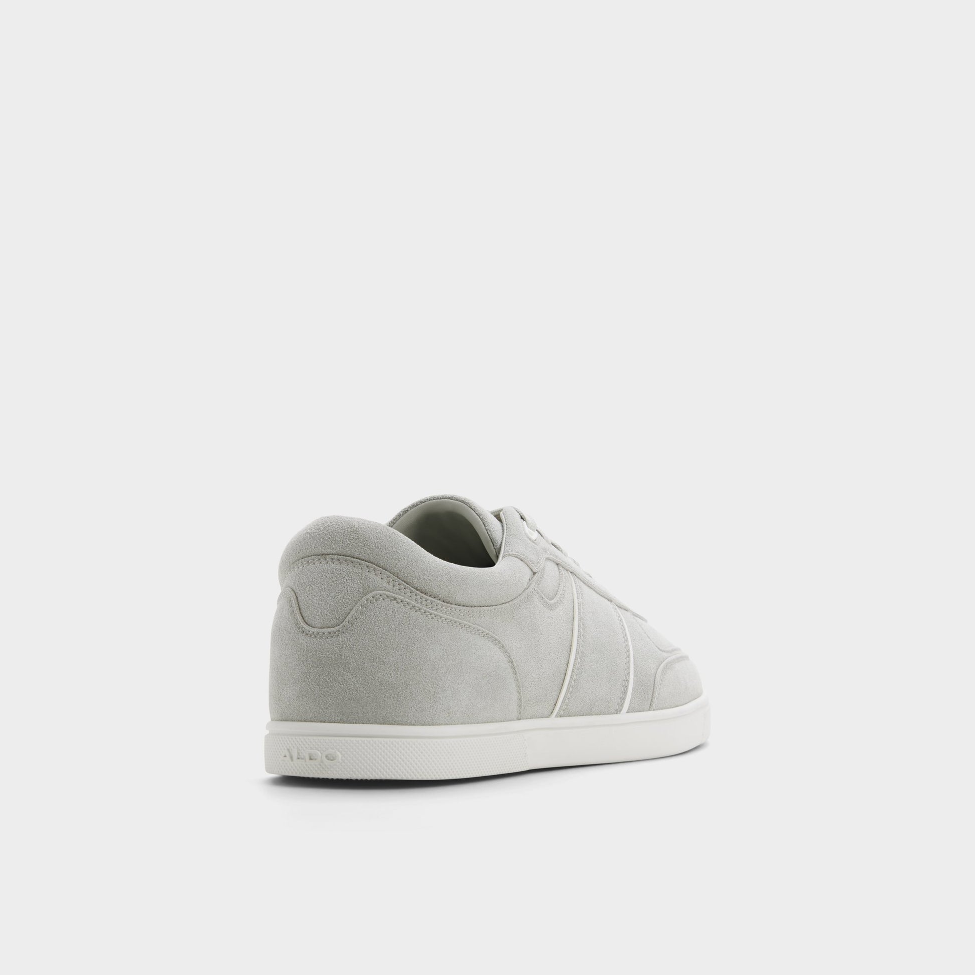 Three-quarter angle of Light grey Whirl Low top sneaker's back side