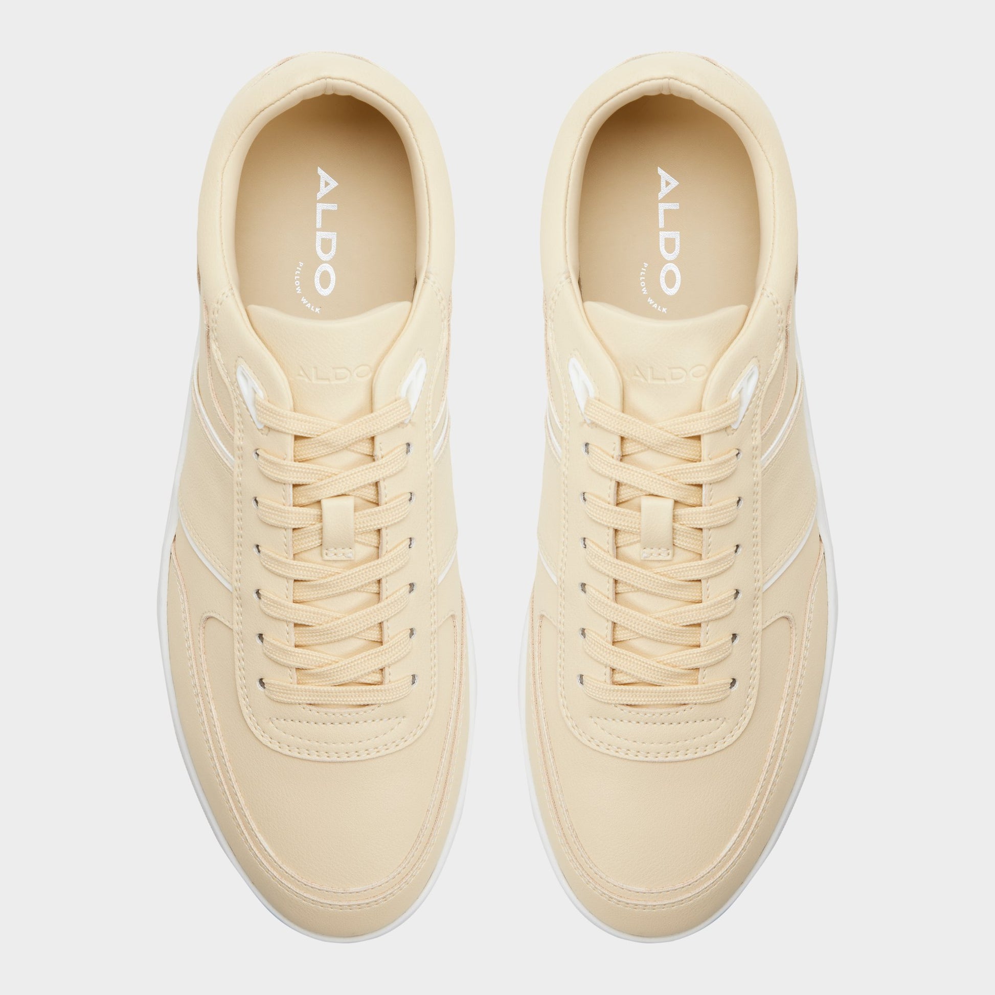 Top-down view of the Light yellow Whirl Low top sneaker
