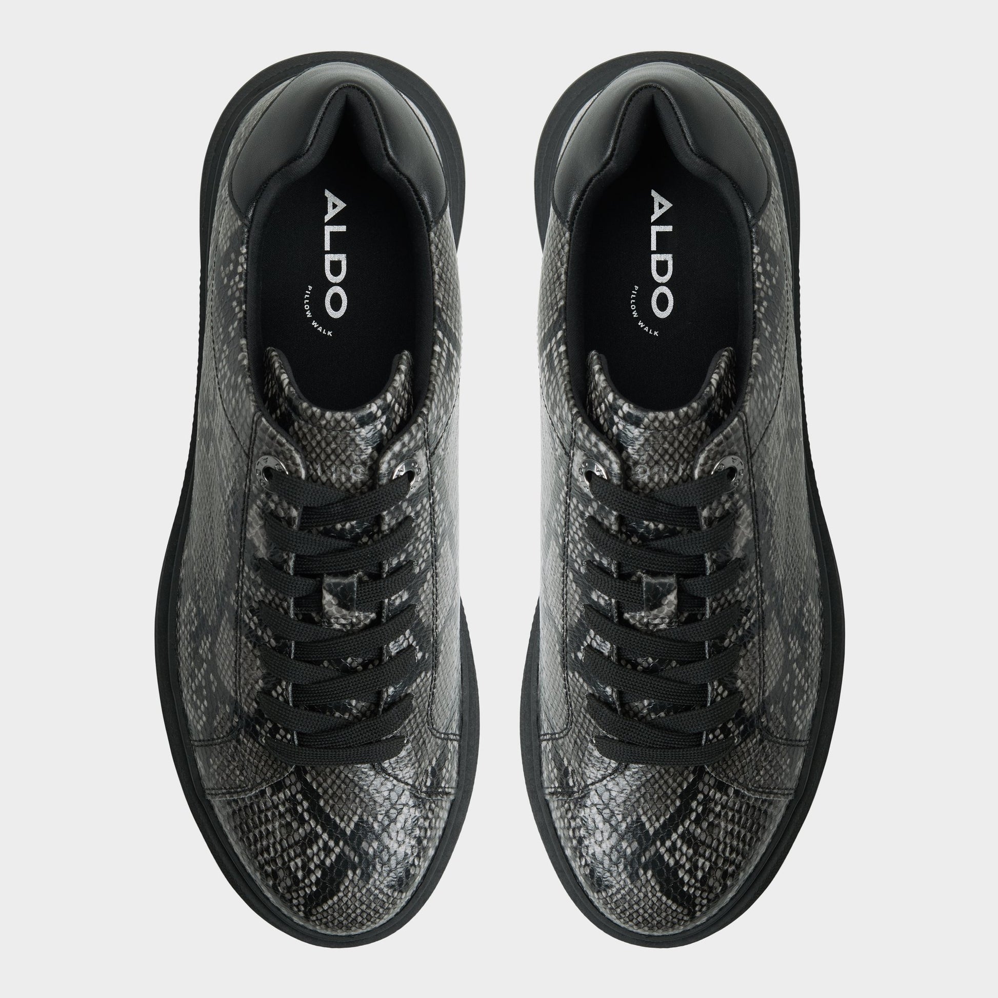 Top-down view of the Black combo Magnus Low top sneaker
