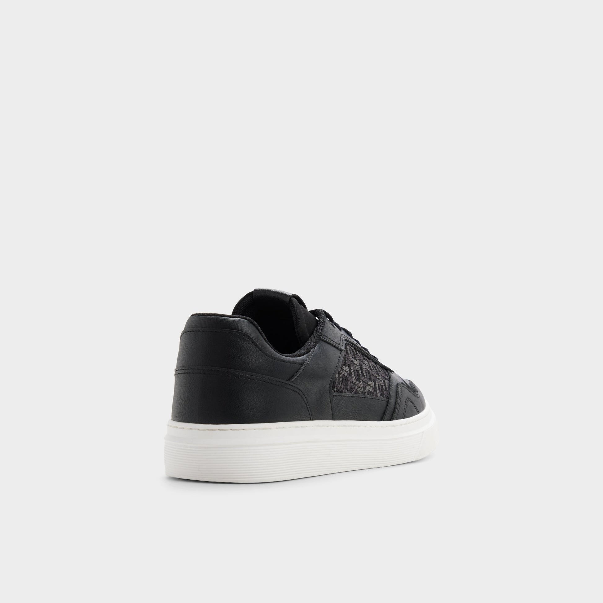 Three-quarter angle of Black Desmond Low top sneaker's back side