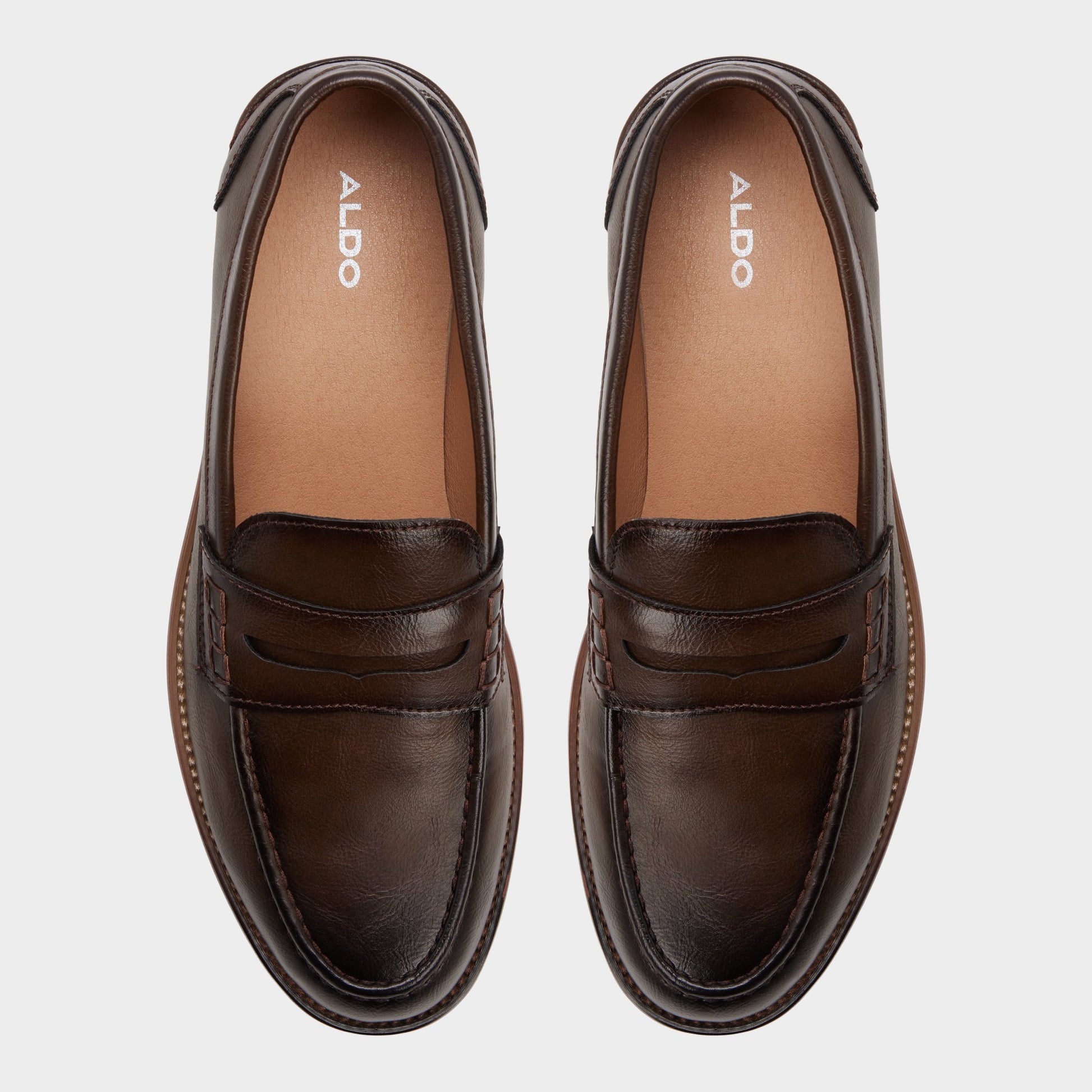 Vue de dessus de la Brun foncé Cristof Mocassin