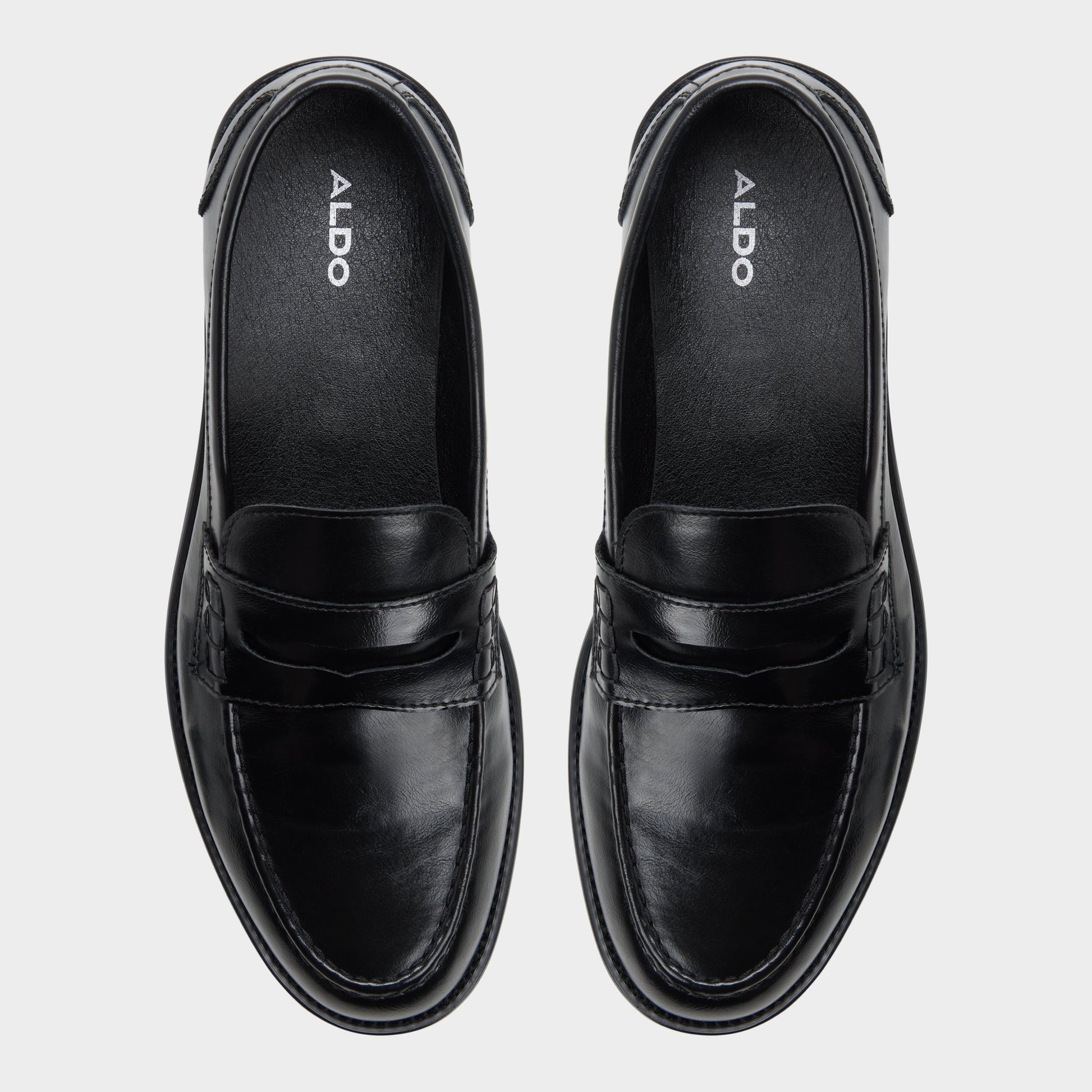 Vue de dessus de la Noir Cristof Mocassin