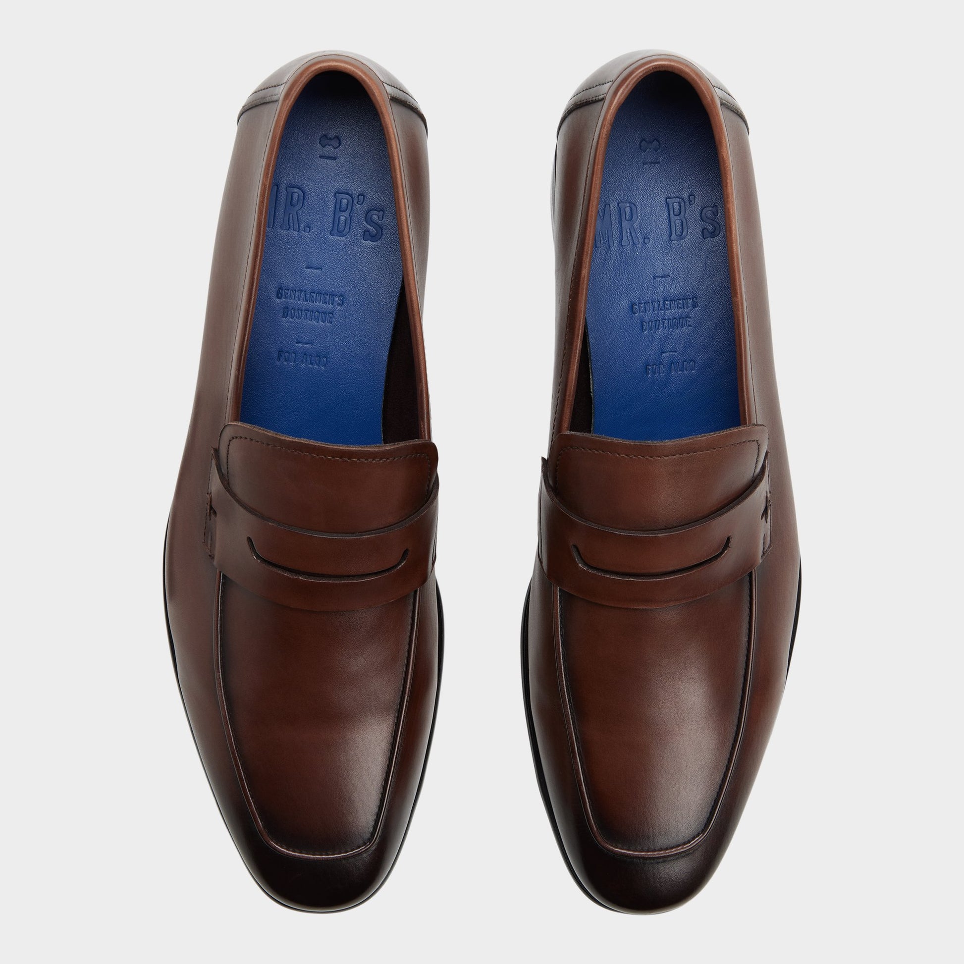 Top-down view of the Cognac Frazer Loafer