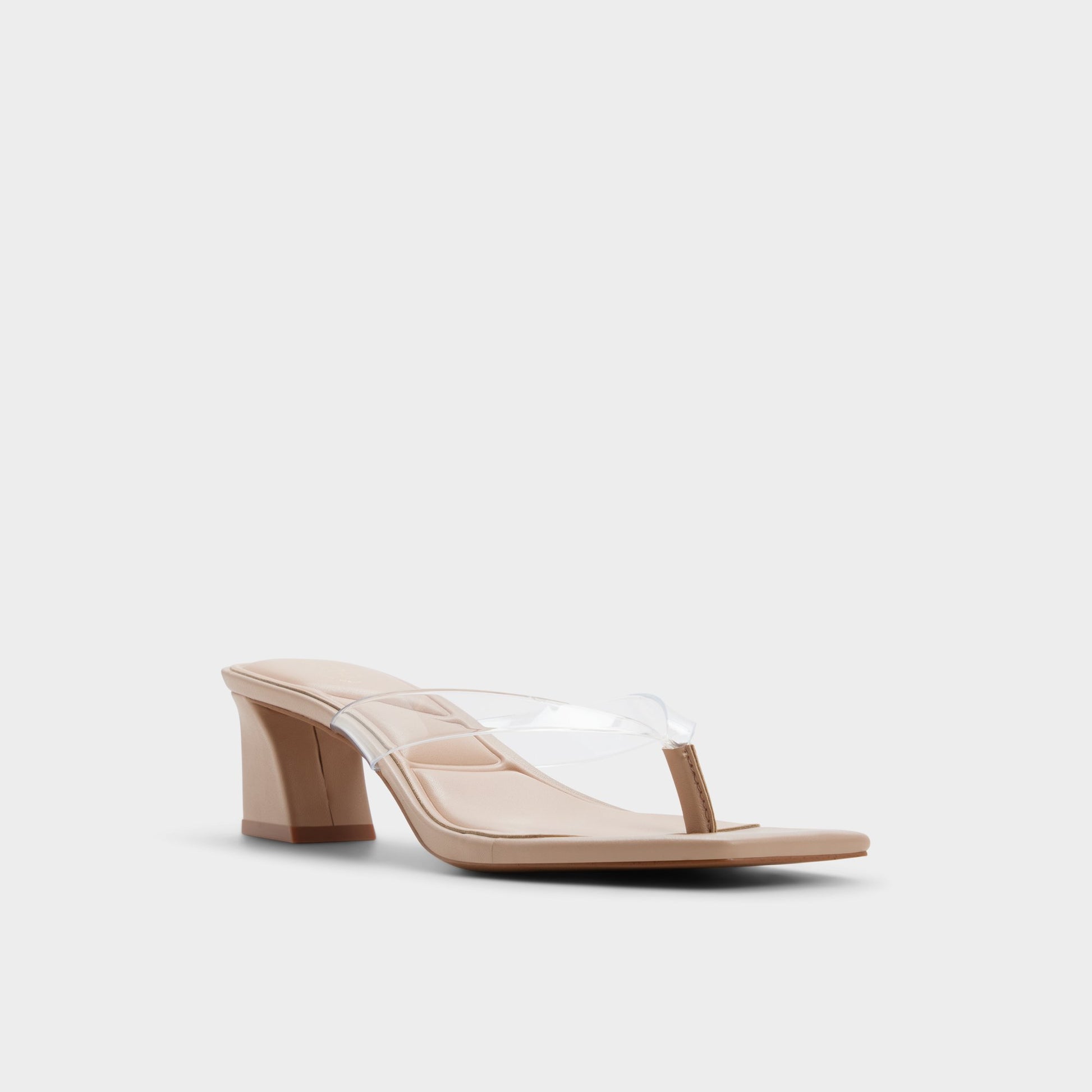 Three-quarter angle of Beige Adryanna 's front side