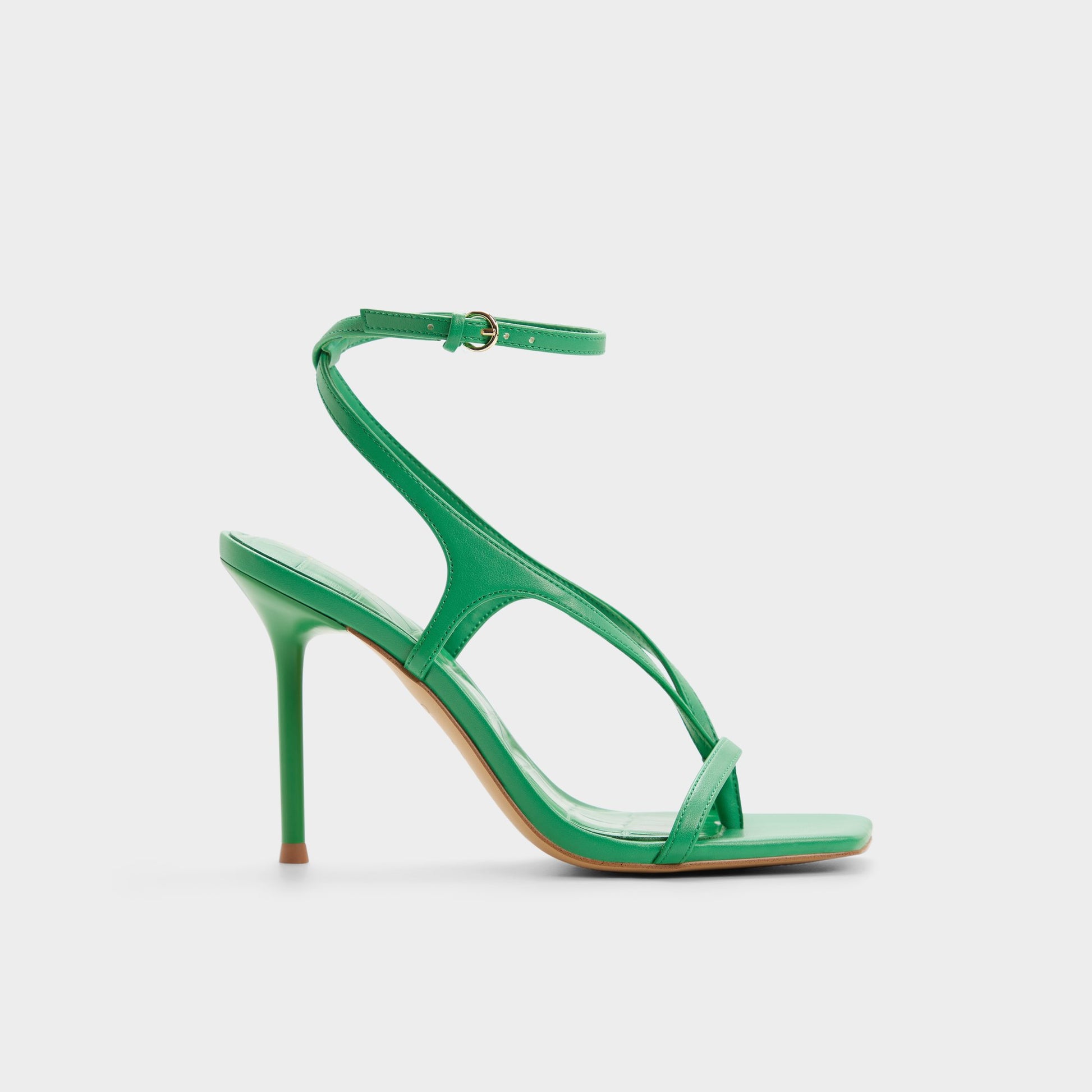 Main View of Medium green Sparks Strappy heeled sandal for Womens