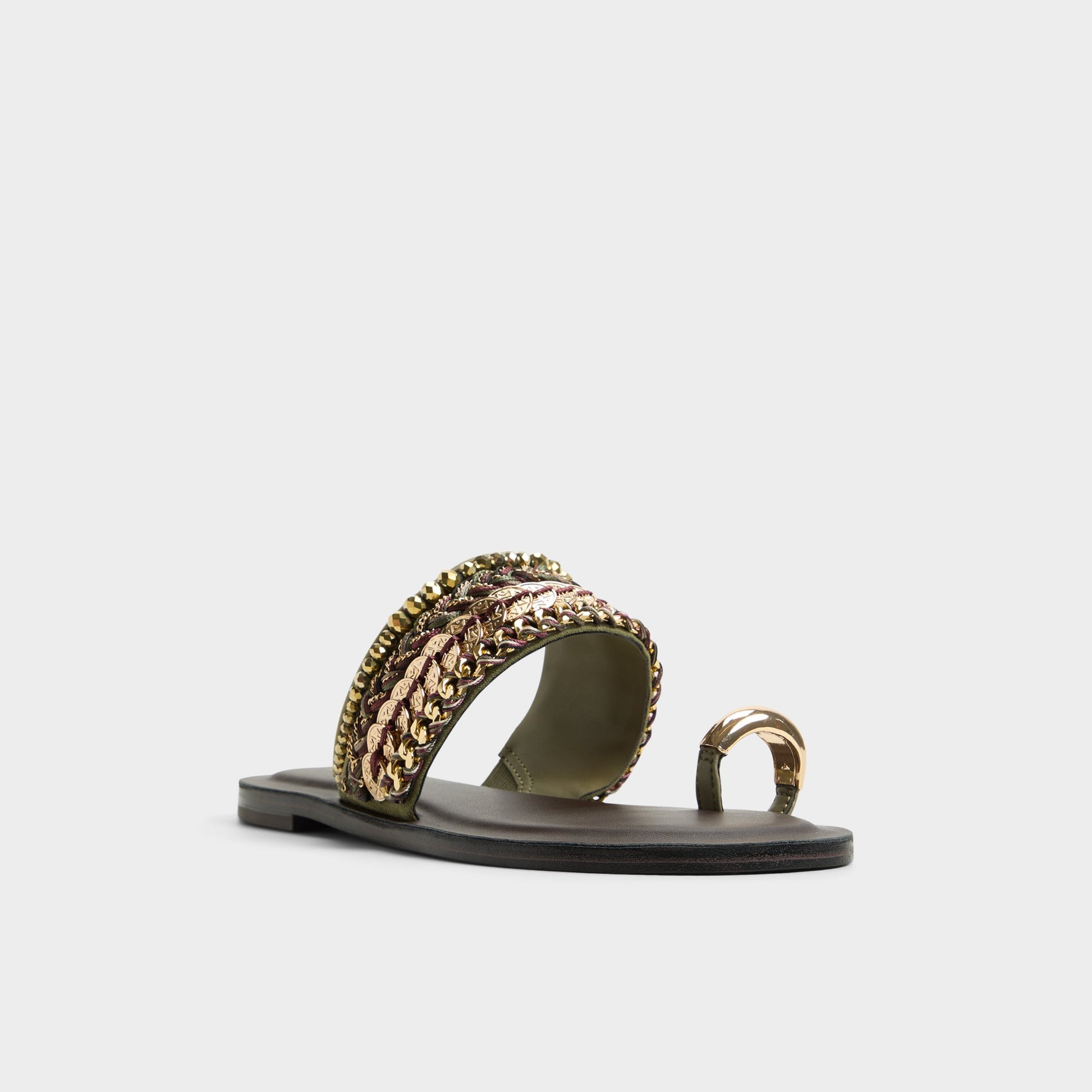 Three-quarter angle of Other brown Beachwalk Slide sandal's front side