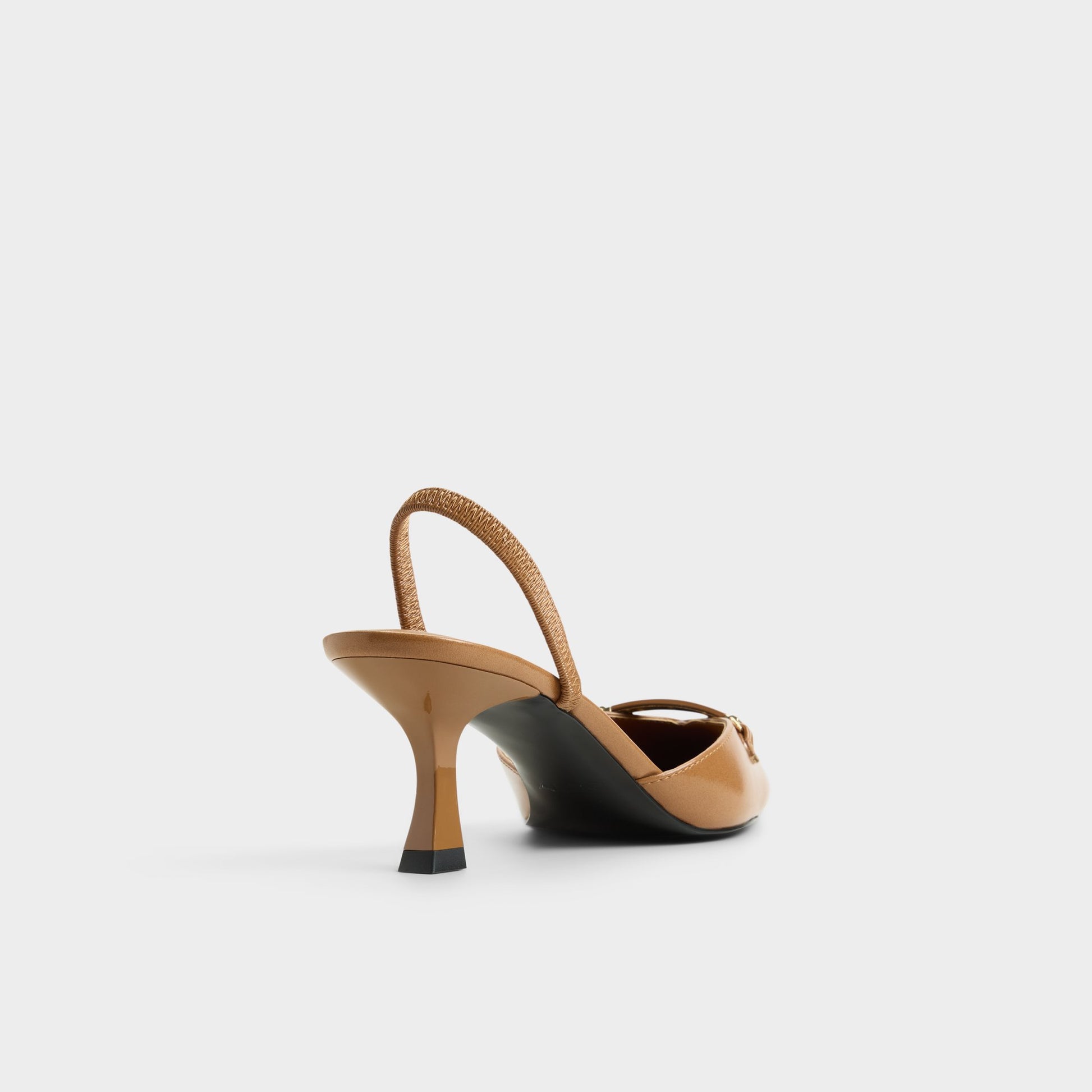 Three-quarter angle of Tan Nailah Sling back high heel's back side