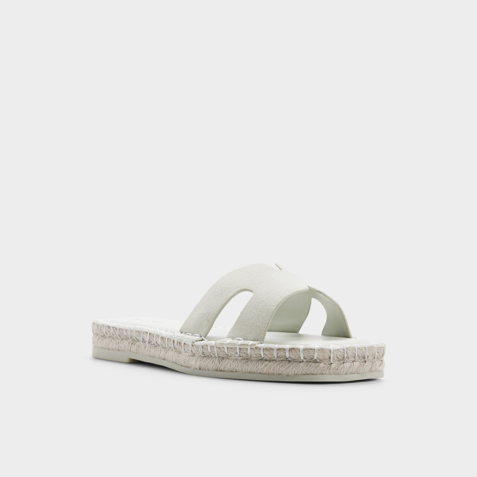 Three-quarter angle of Other blue Itspadrille Slide sandal's front side