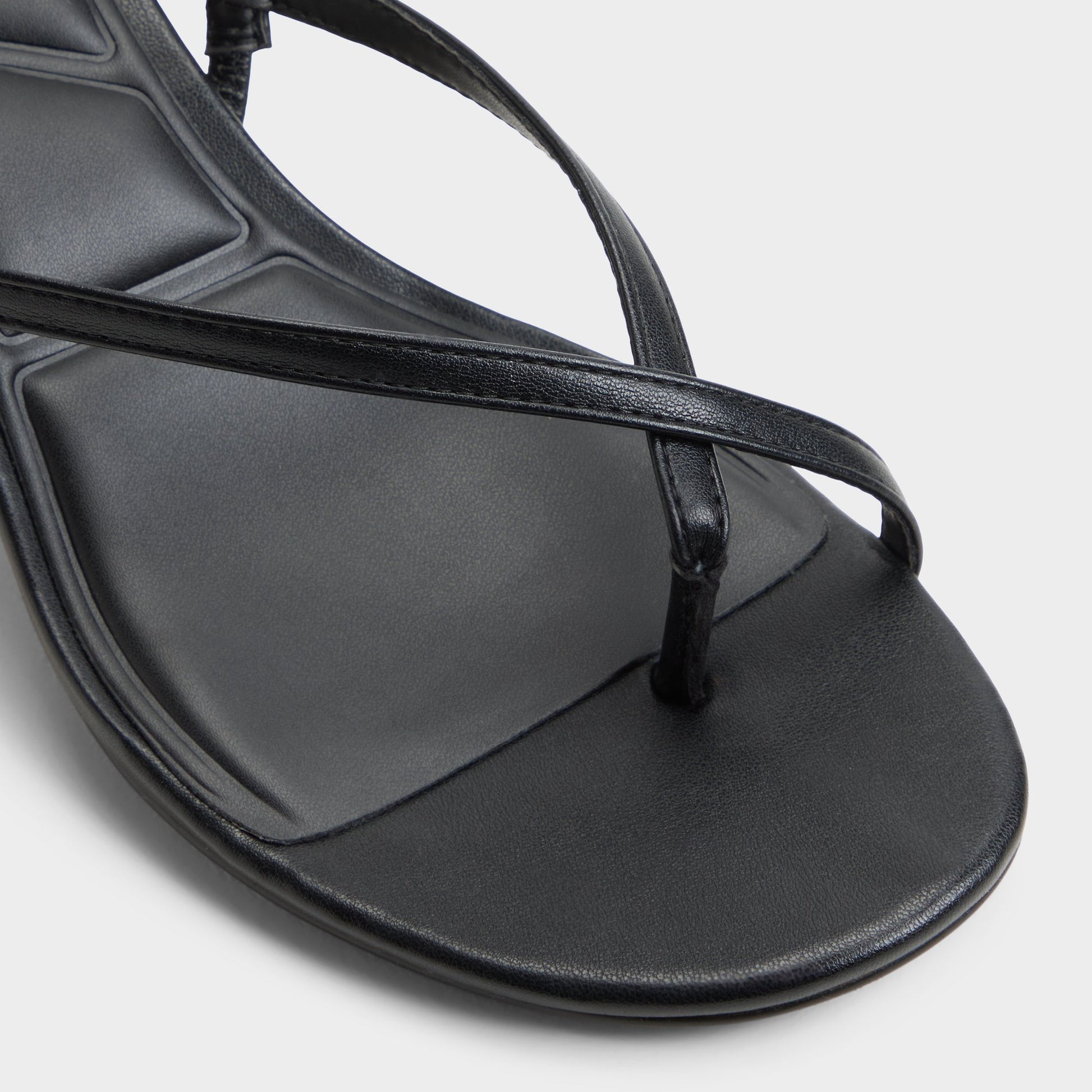 Close-up of the Black Lioria Slingback kitten heel sandal