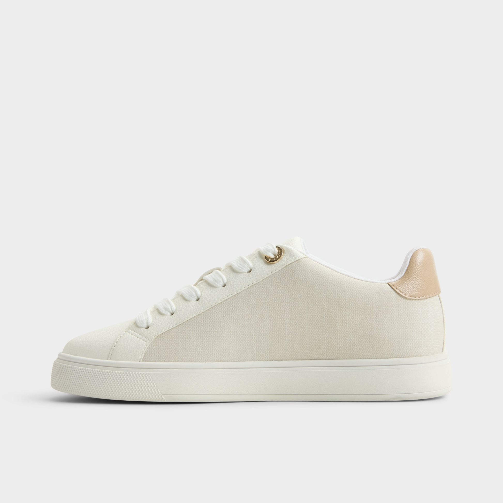 Side view of White/blue Palazzi Low top sneaker