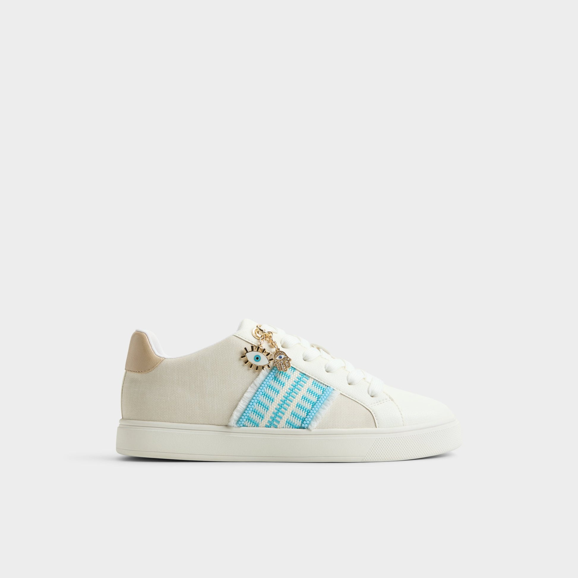 Main View of White/blue Palazzi Low top sneaker for Womens