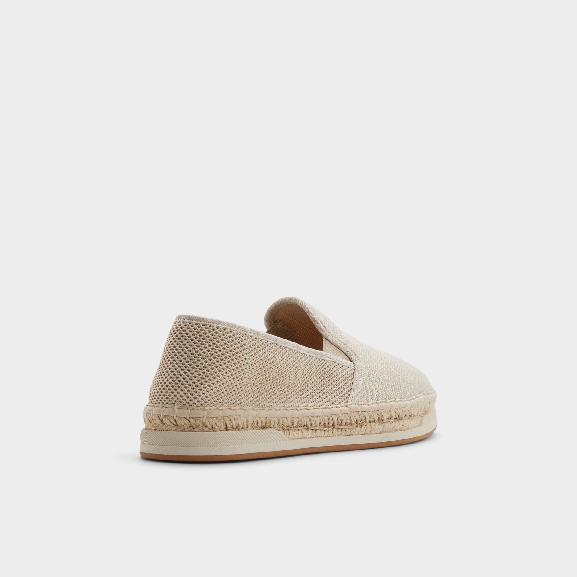 Three-quarter angle of Open beige Johnney Espadrille's back side