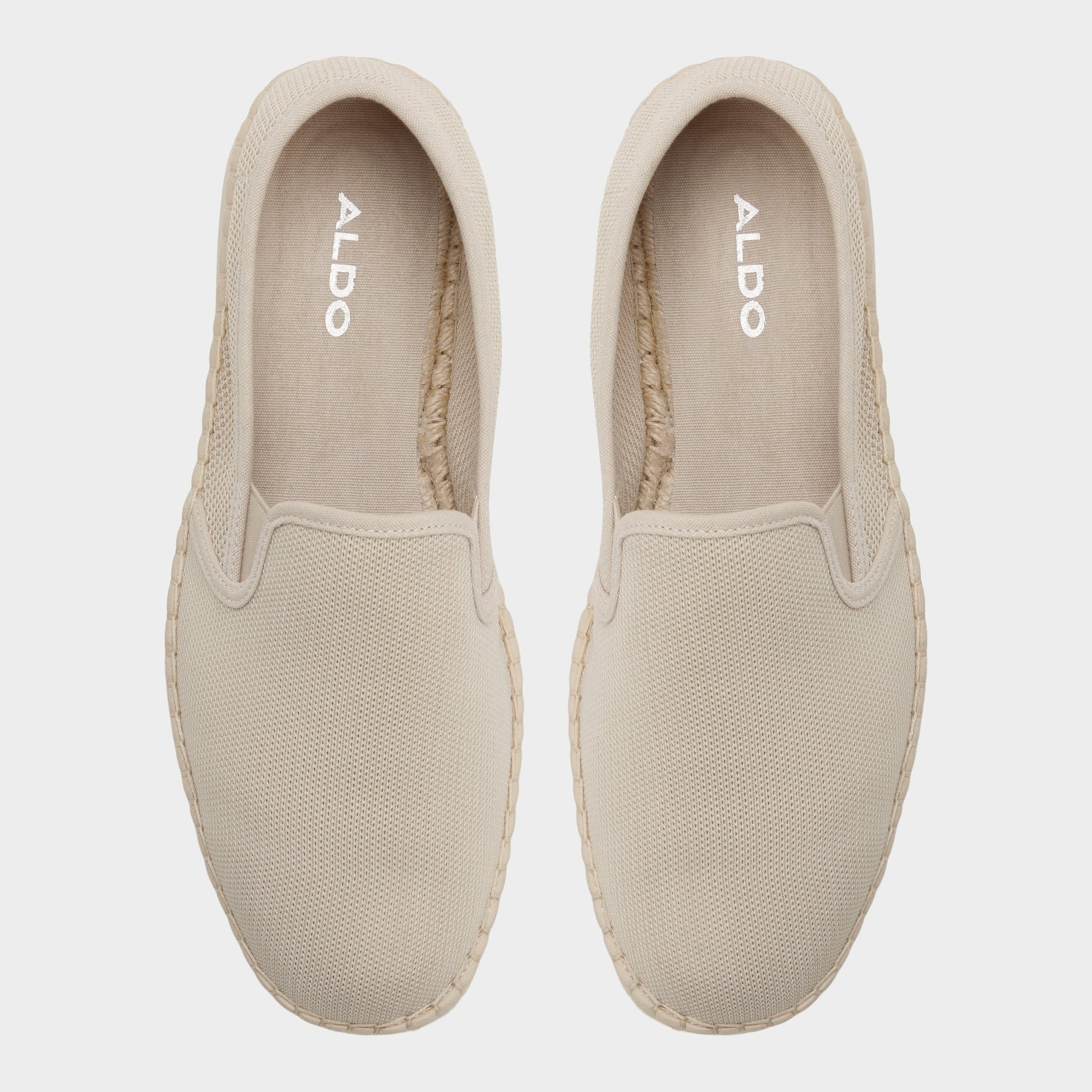 Top-down view of the Open beige Johnney Espadrille