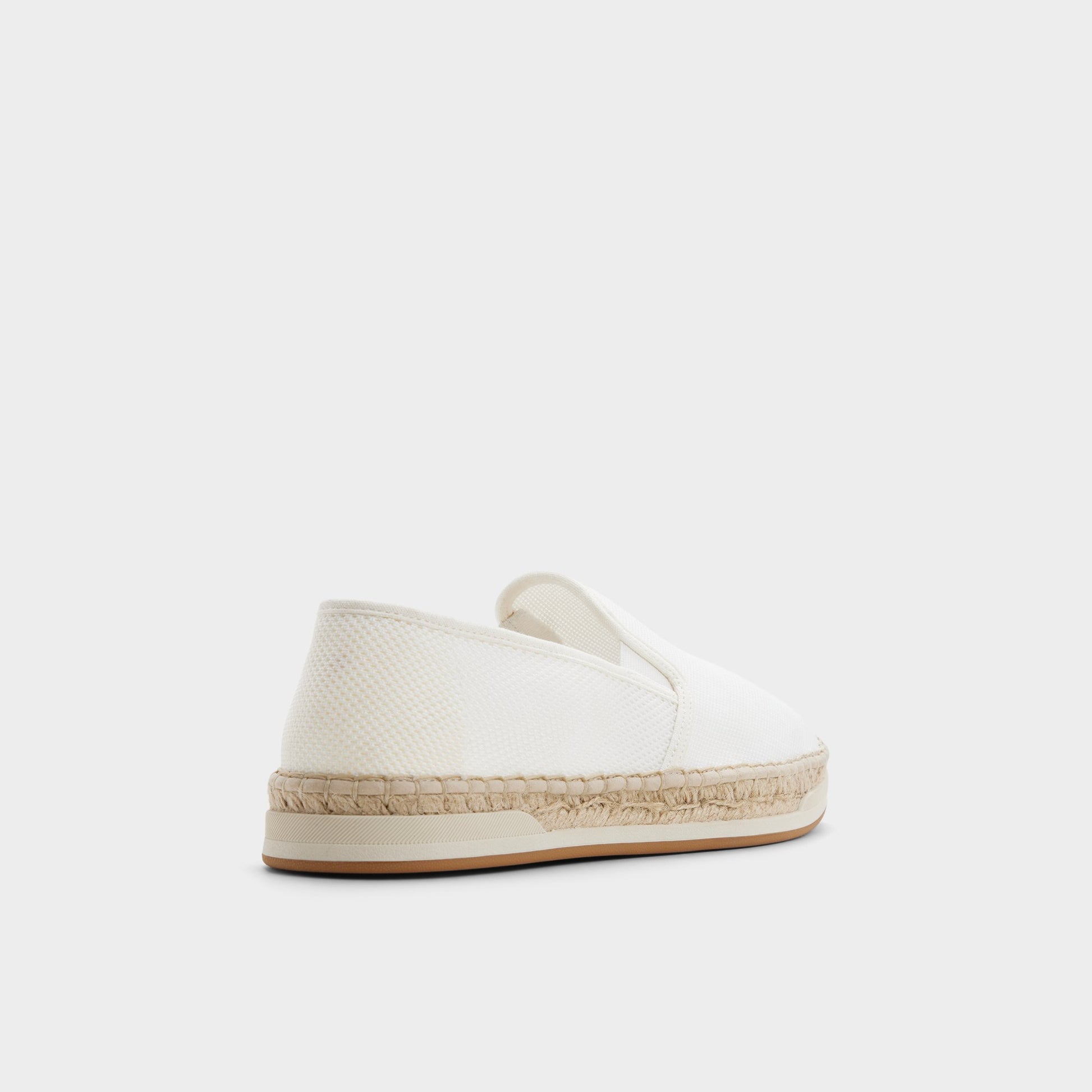 Three-quarter angle of Other white Johnney Espadrille's back side