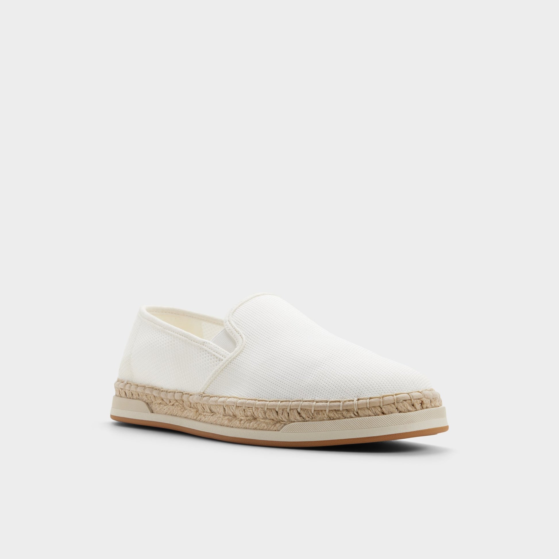Three-quarter angle of Other white Johnney Espadrille's front side