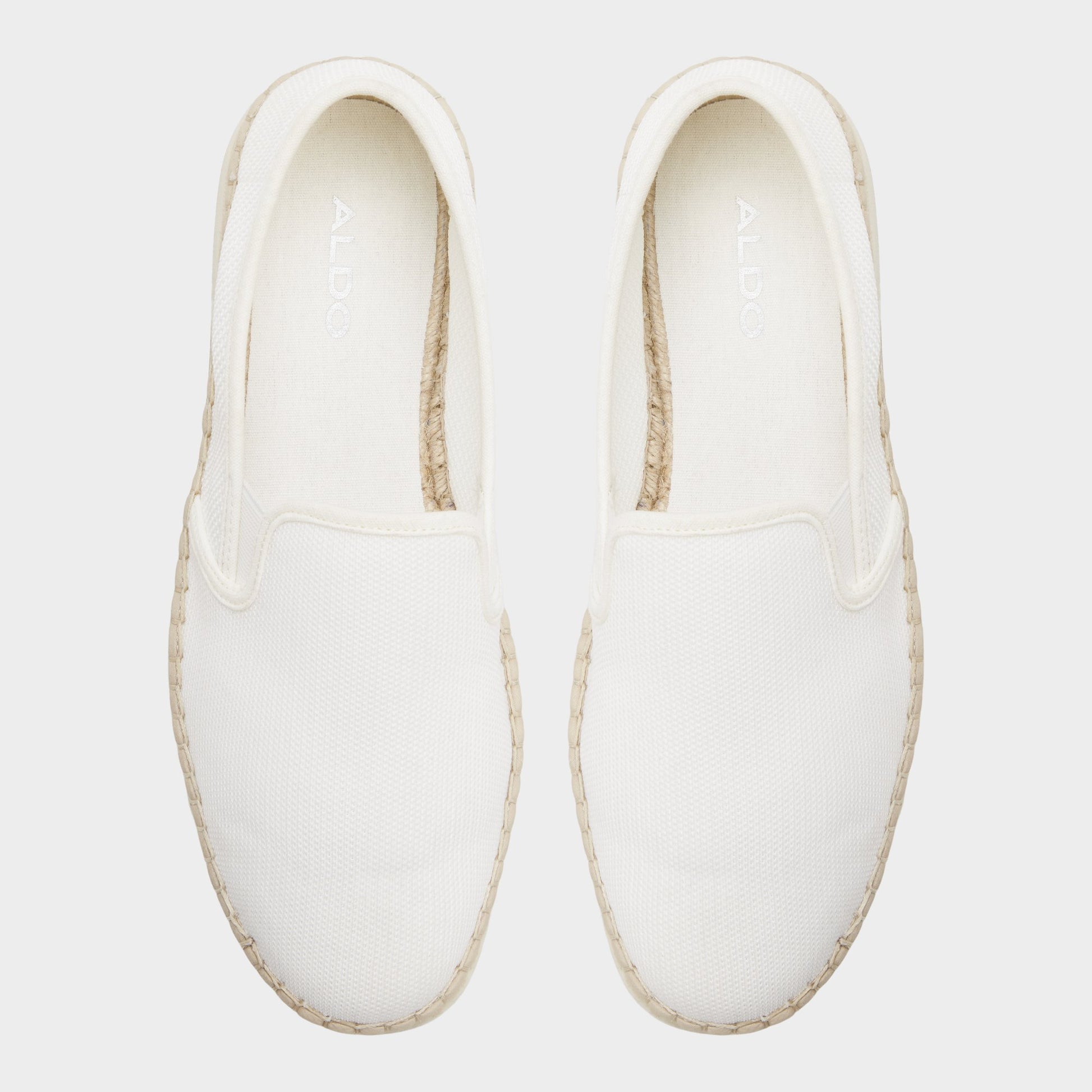 Top-down view of the Other white Johnney Espadrille