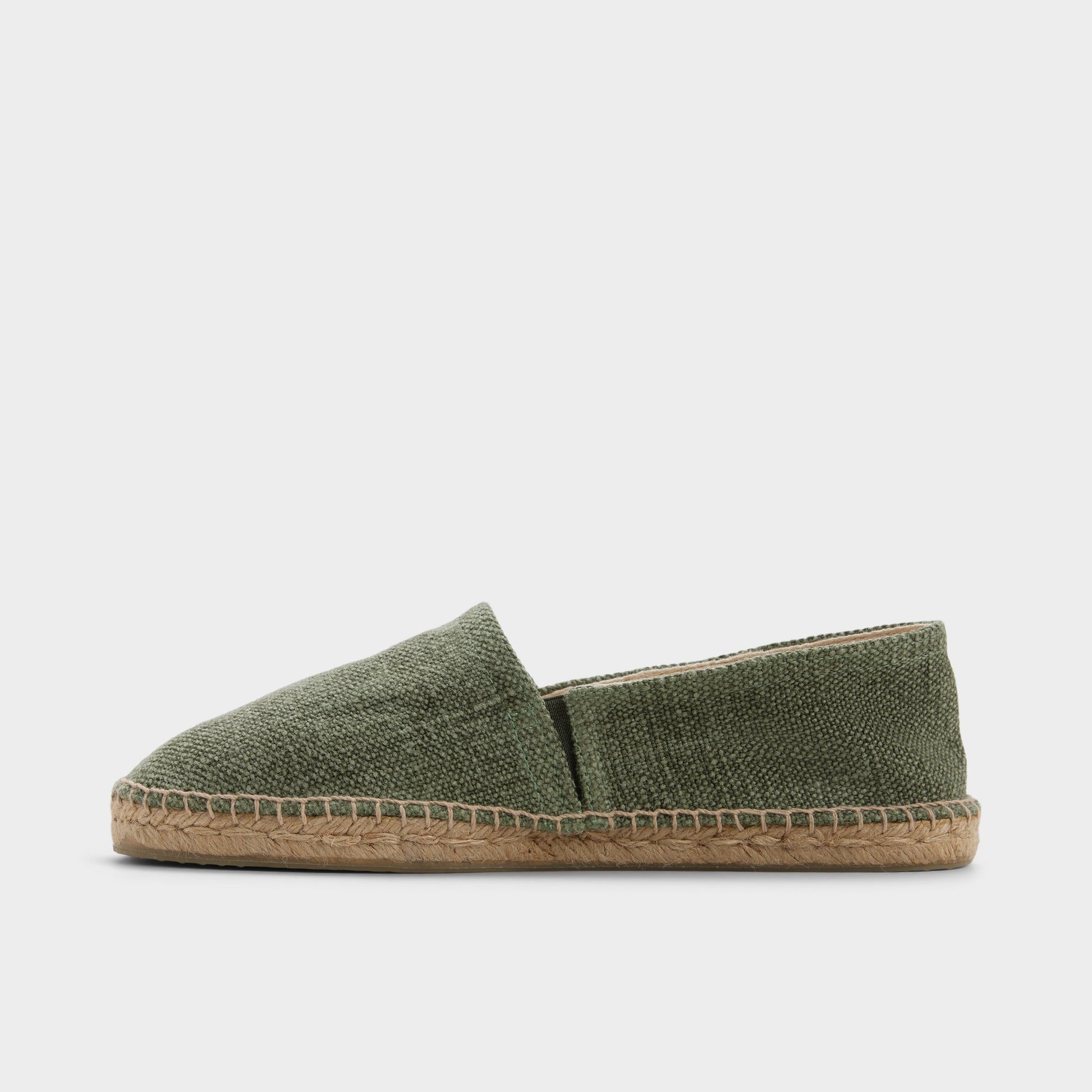 Side view of Green Toscano Espadrille