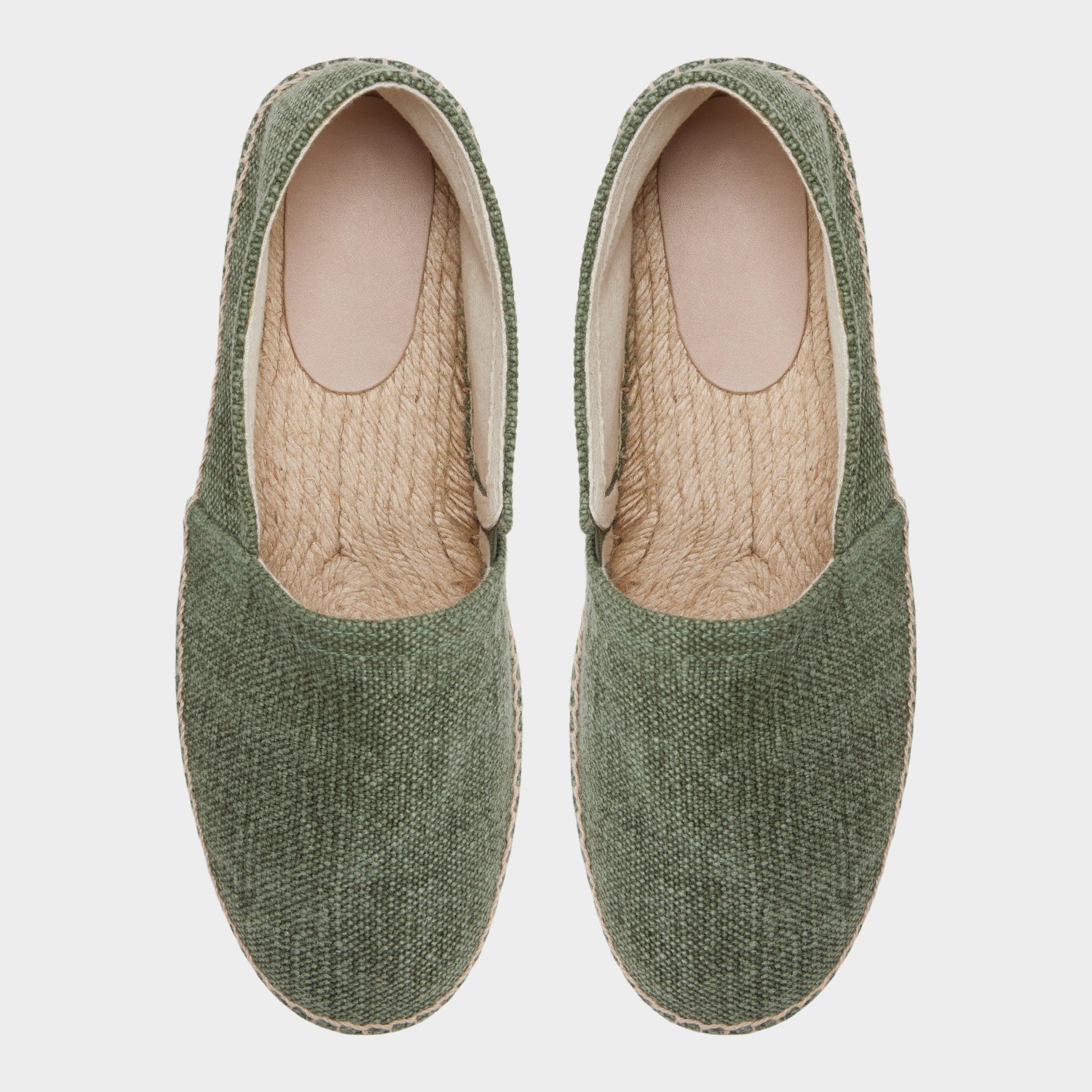 Top-down view of the Green Toscano Espadrille