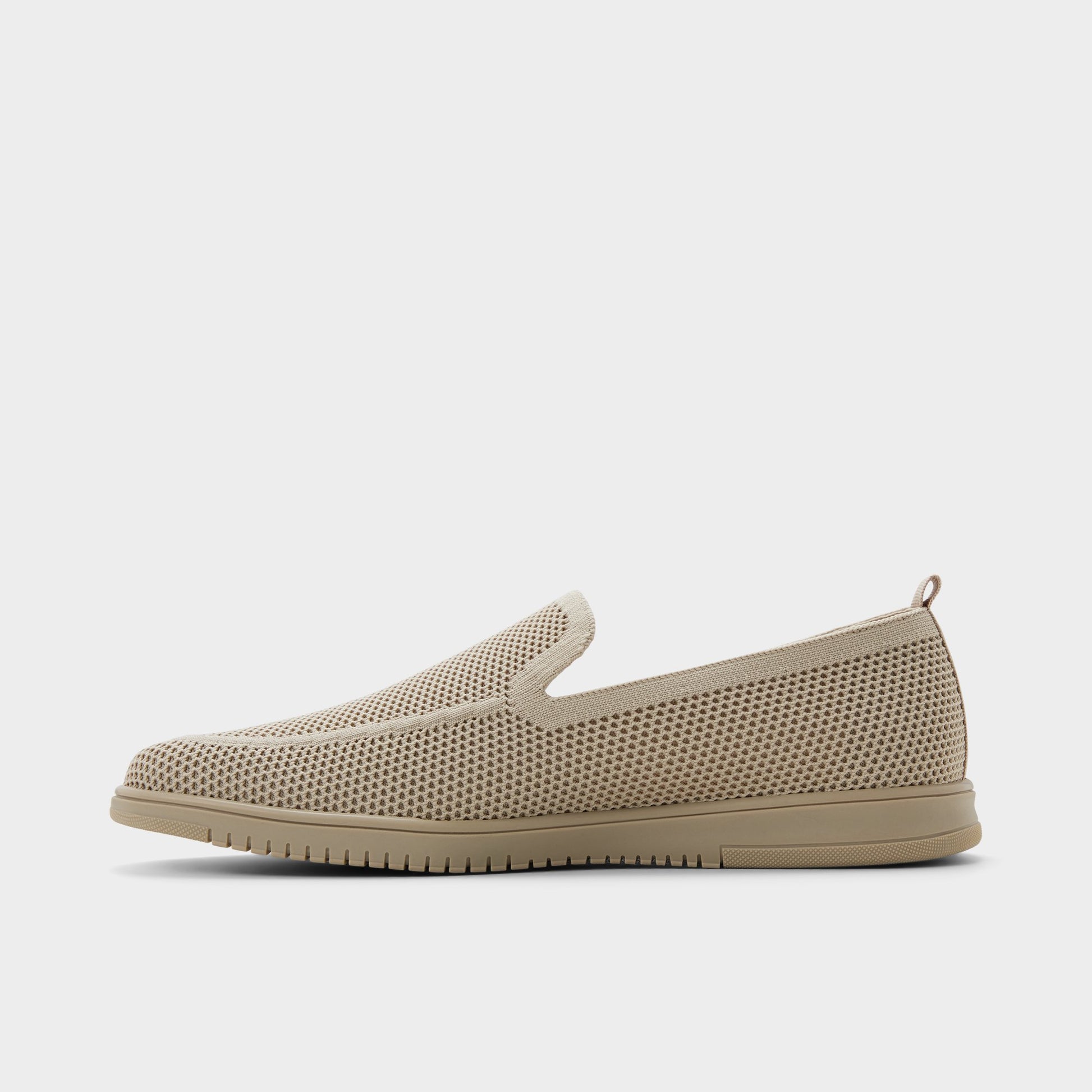 Side view of Open beige Luxton Slip-on