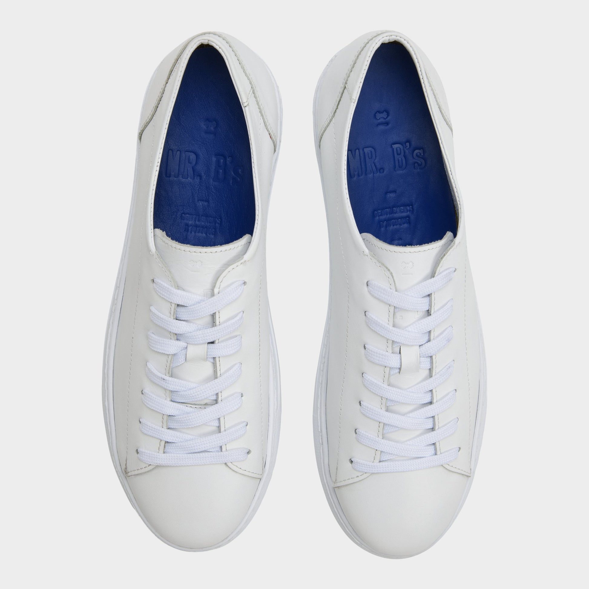 Vue de dessus de la Blanc Hawke Sneaker bas