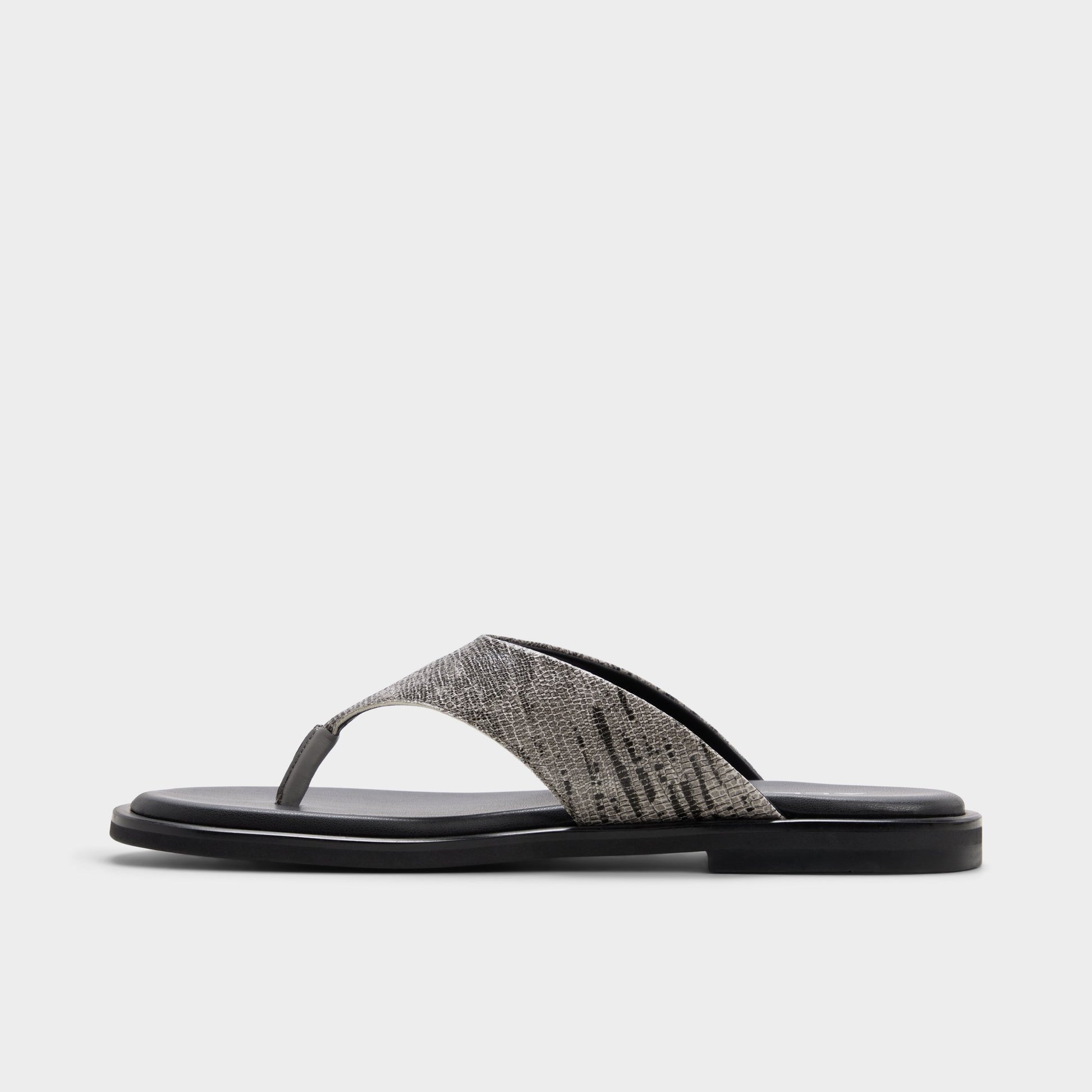 Side view of Dark grey Smolder Flip flop