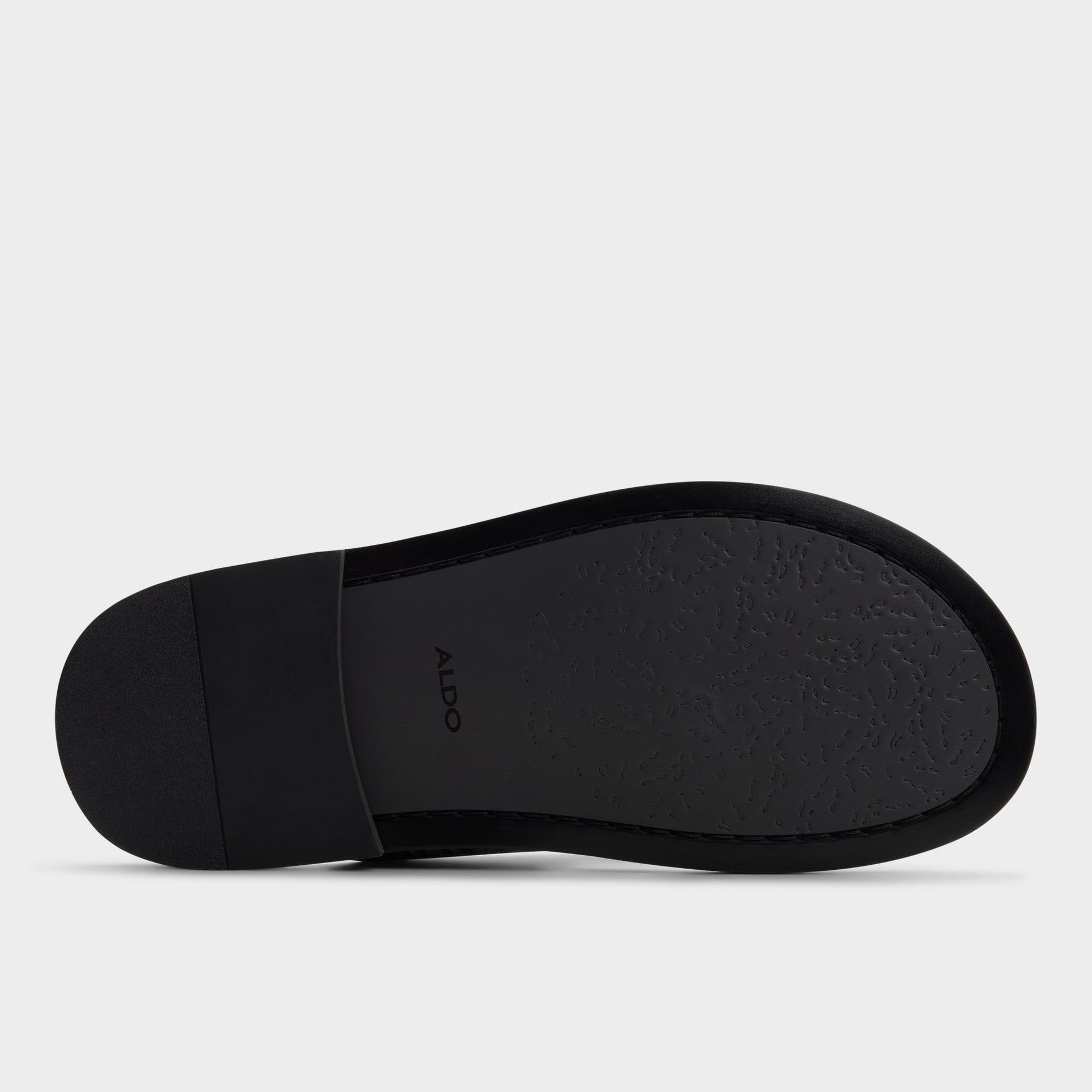 View of Dark grey Smolder Flip flop's sole