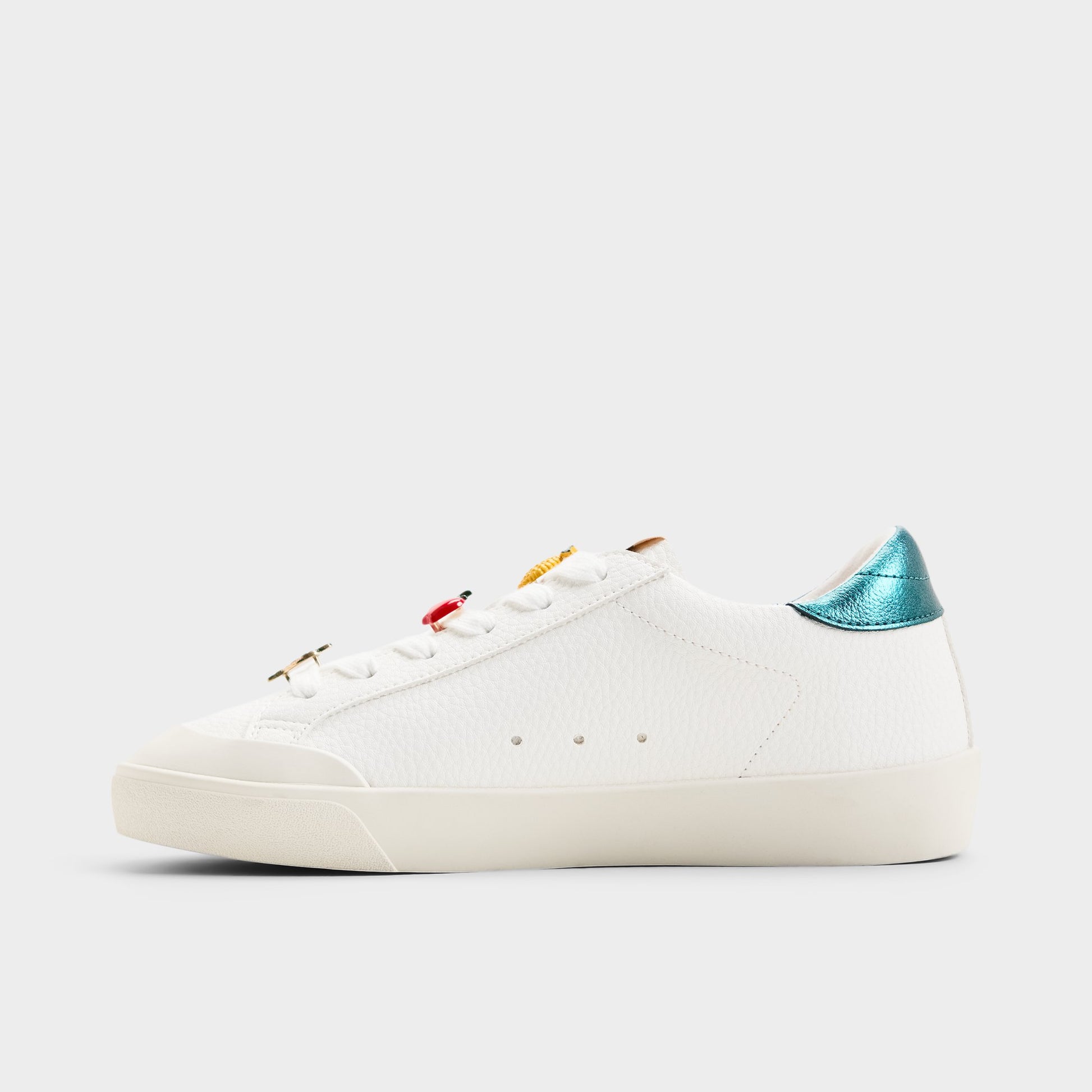 Side view of White combo Spicy Sneaker