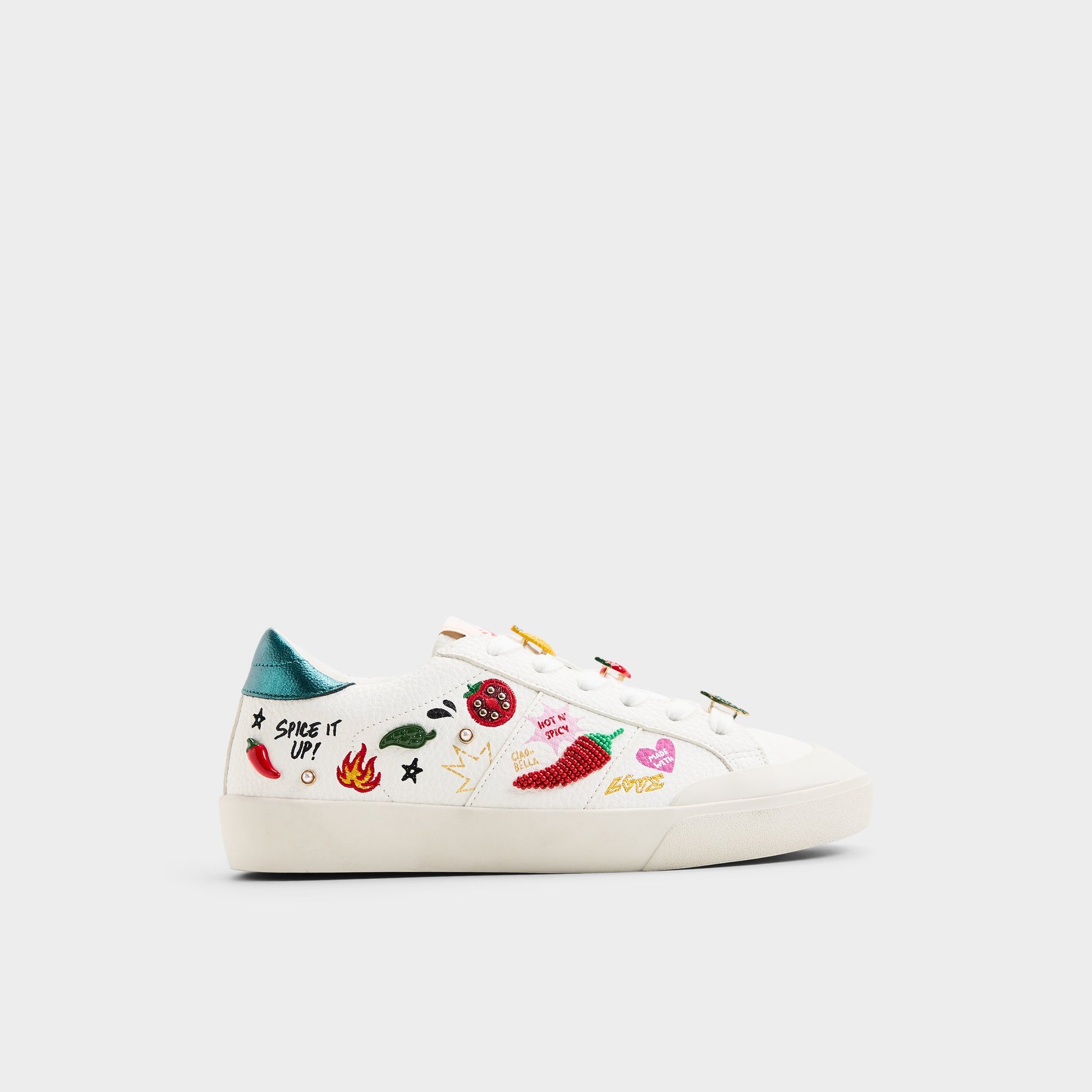 Main View of White combo Spicy Sneaker for Womens