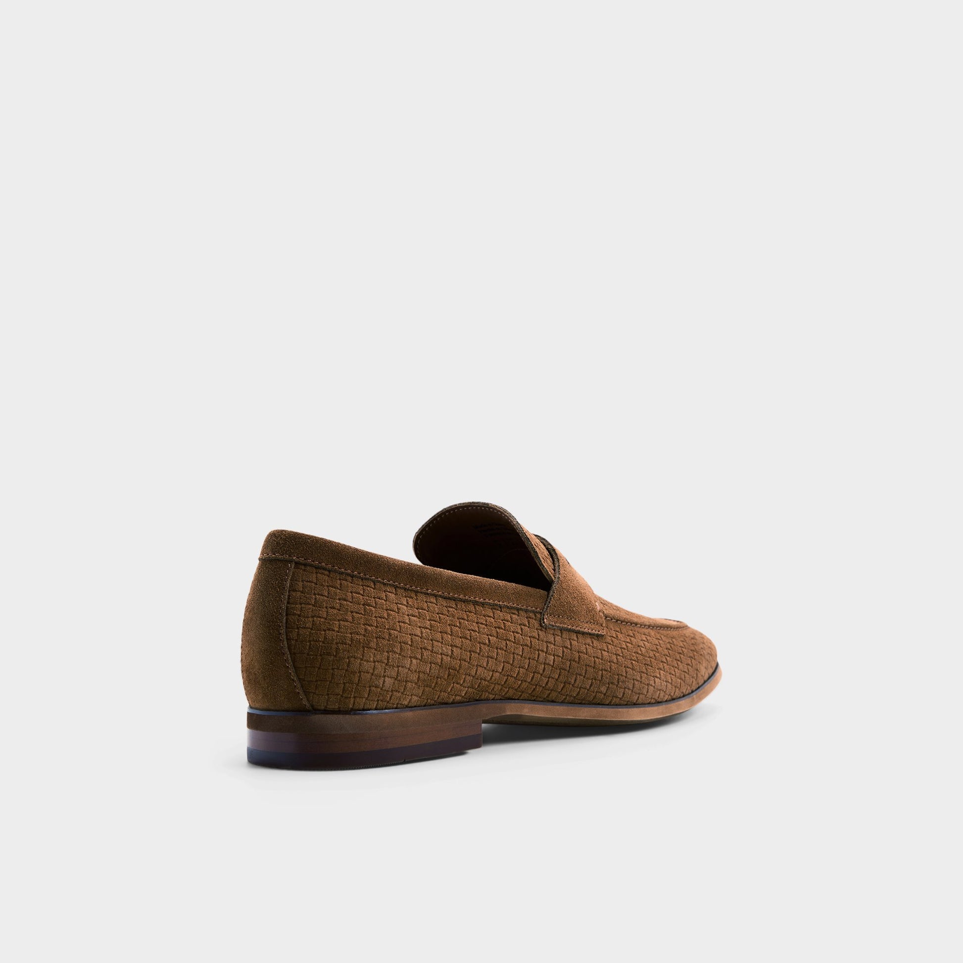 Three-quarter angle of Cognac Giles Loafer's back side