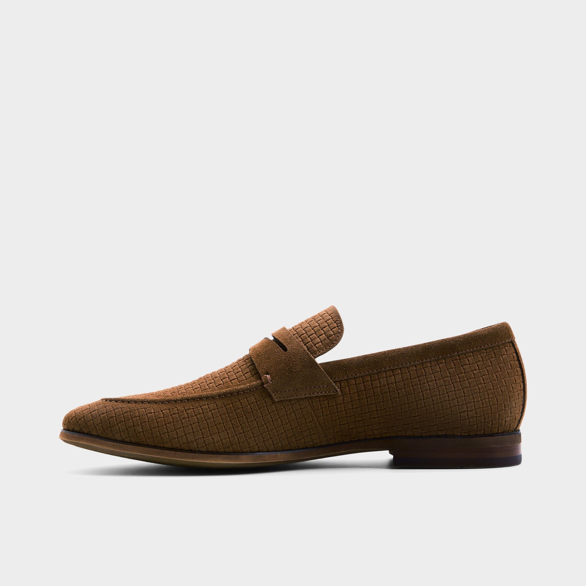 Side view of Cognac Giles Loafer