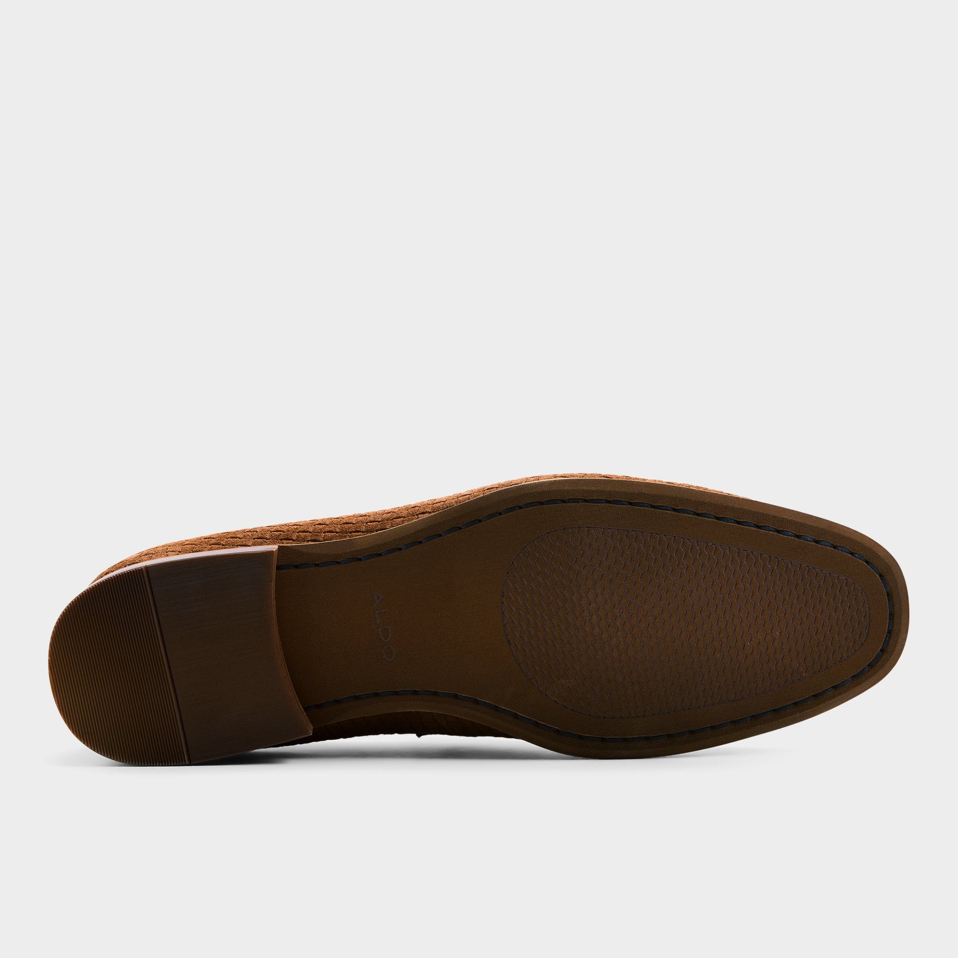View of Cognac Giles Loafer's sole