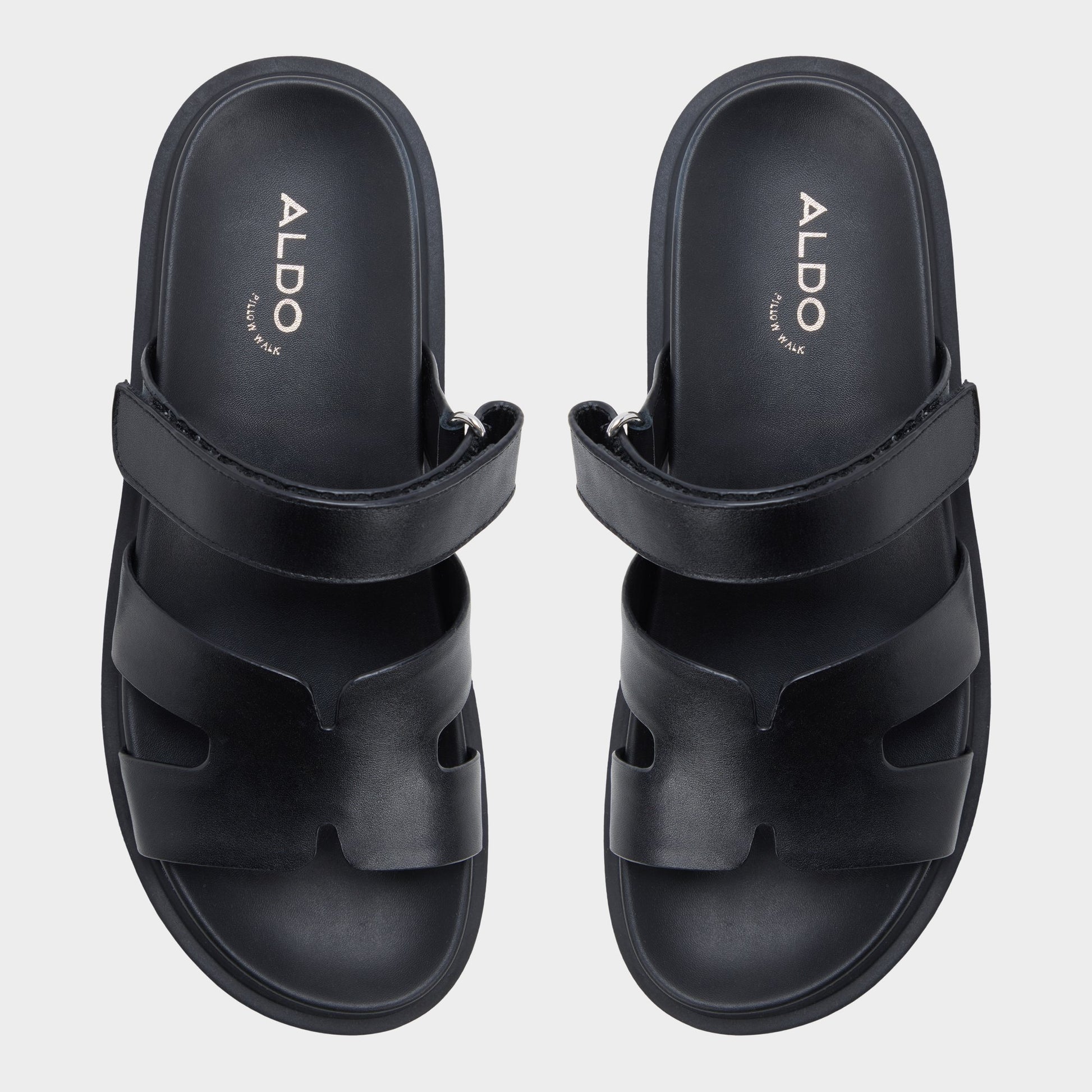 Vue de dessus de la Noir Marys Sandale à assise plantaire