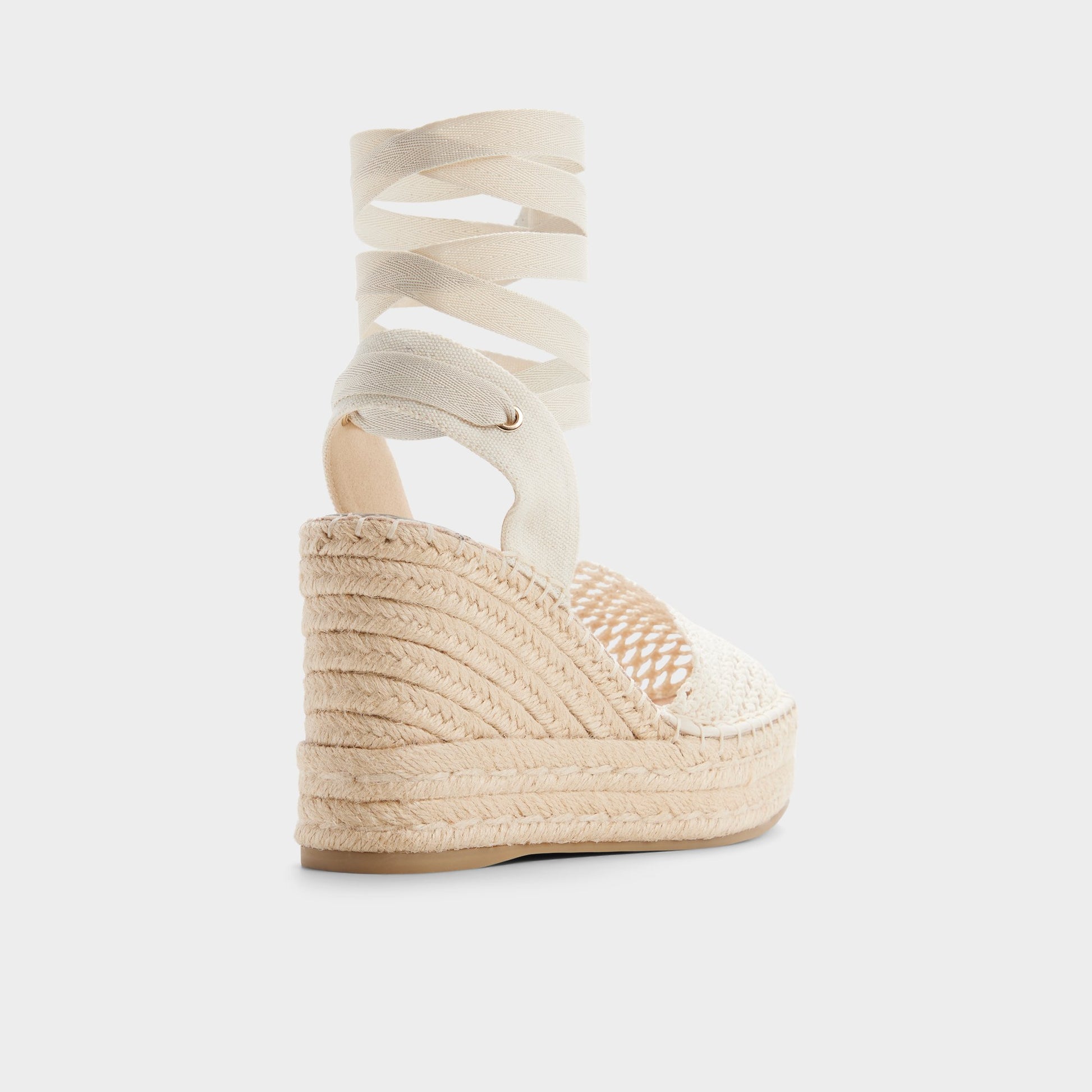 Three-quarter angle of Natural Thaylanna Espadrille's back side