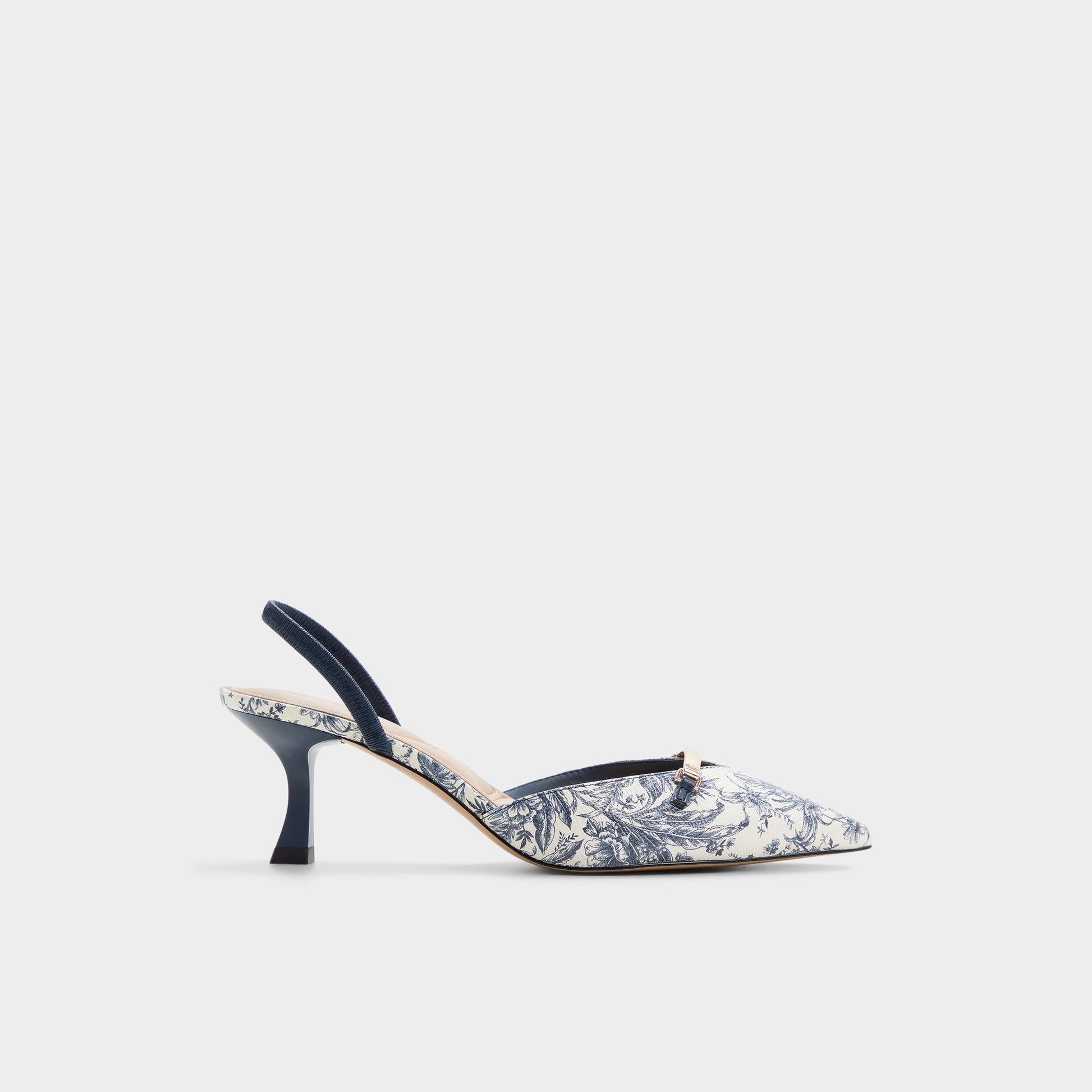 Main View of White/blue Nailah Slingback heel for Womens